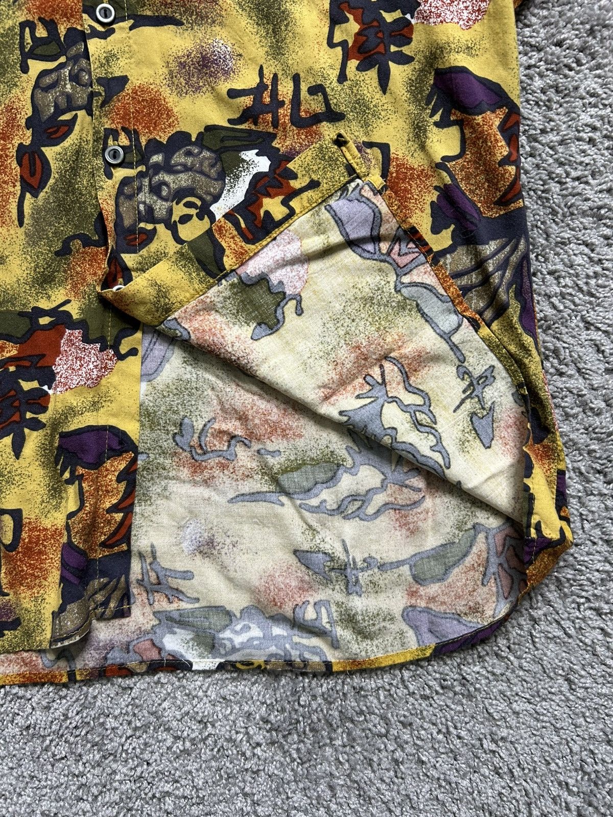 Vintage Vintage 70s Expressions AOP Art Rayon Short Sleeve Button Up Size US M / EU 48-50 / 2 - 5 Thumbnail