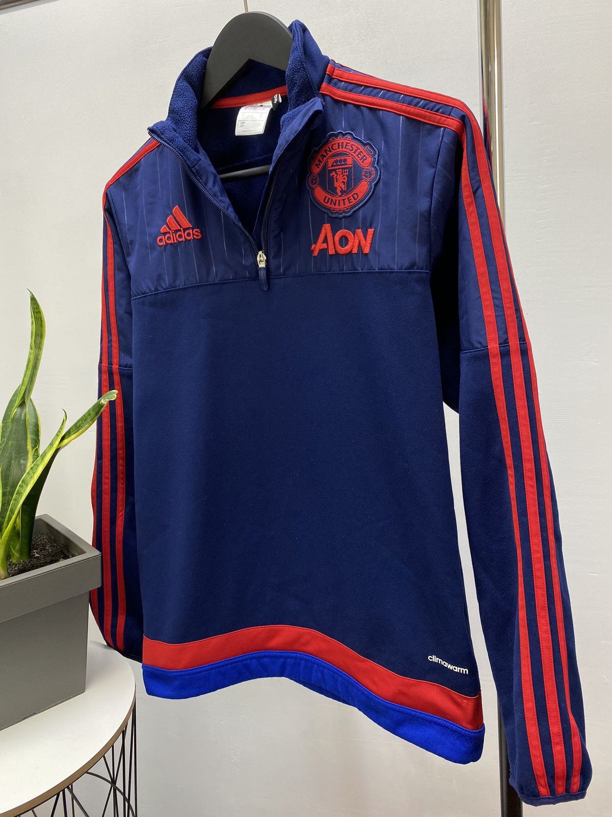 Adidas Manchester United 2015 2016 Training 1/4 Zip Top Jacket Size US S / EU 44-46 / 1 - 2 Thumbnail