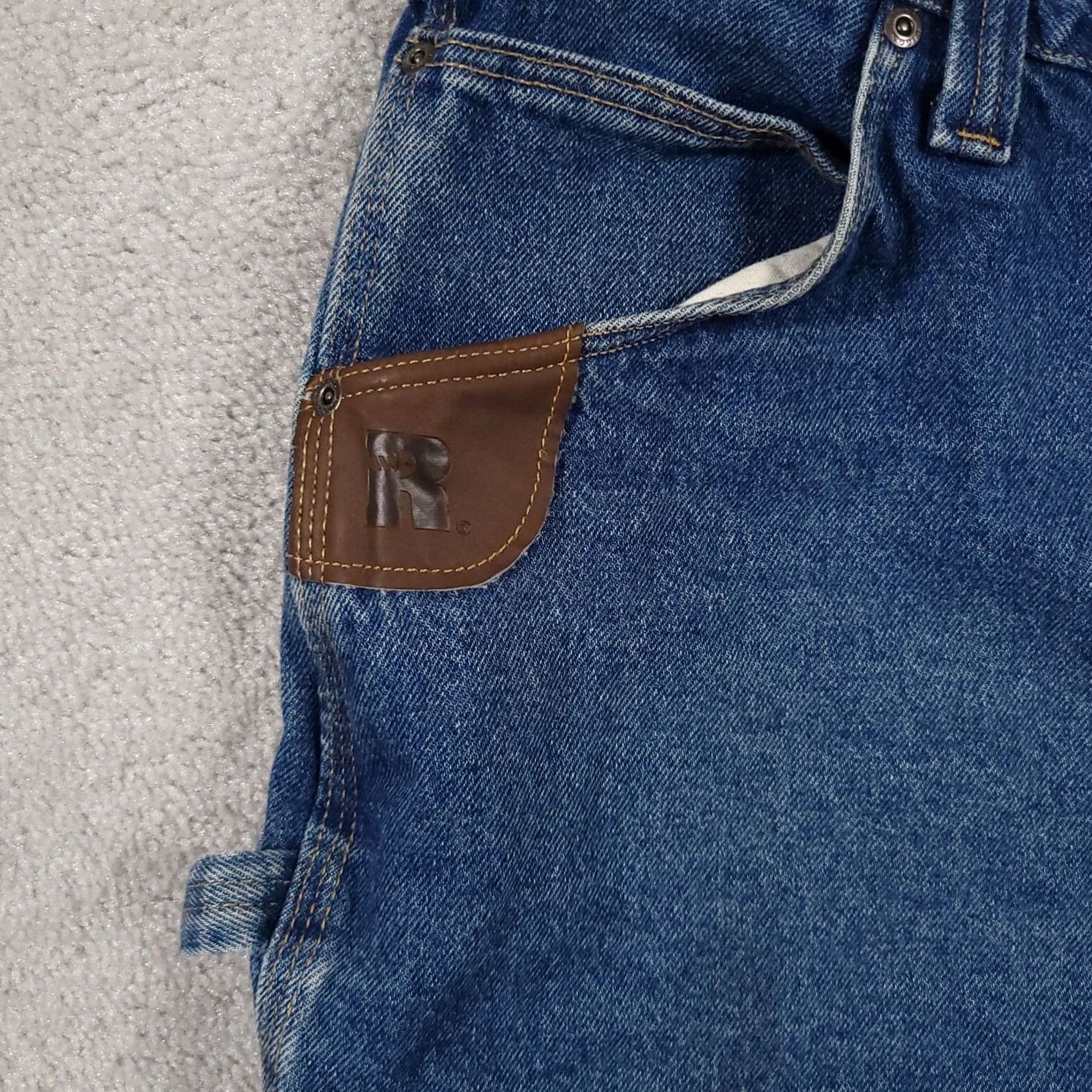 Wrangler VINTAGE Wrangler Riggs Workwear Carpenter Jean Shorts Mens 44 Grunge Denim Linen Blue 10 in Inseam Pants Mens Size US 44 / EU 60 - 4 Thumbnail