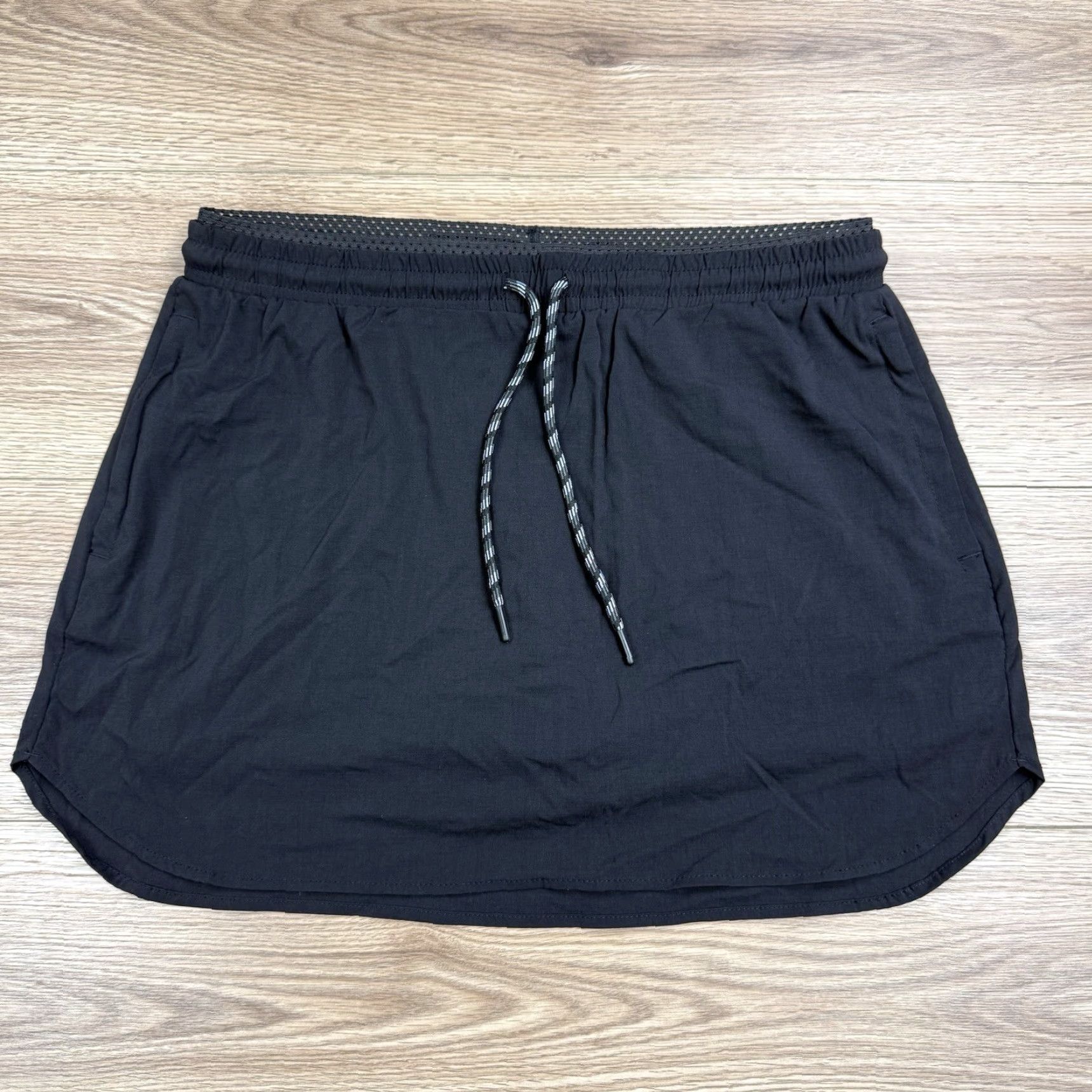 Vintage Trek Skort Women's Athletic Woven Black Elastic Waist Pockets Size L Hiking Activewear Size ONE SIZE - 2 Thumbnail
