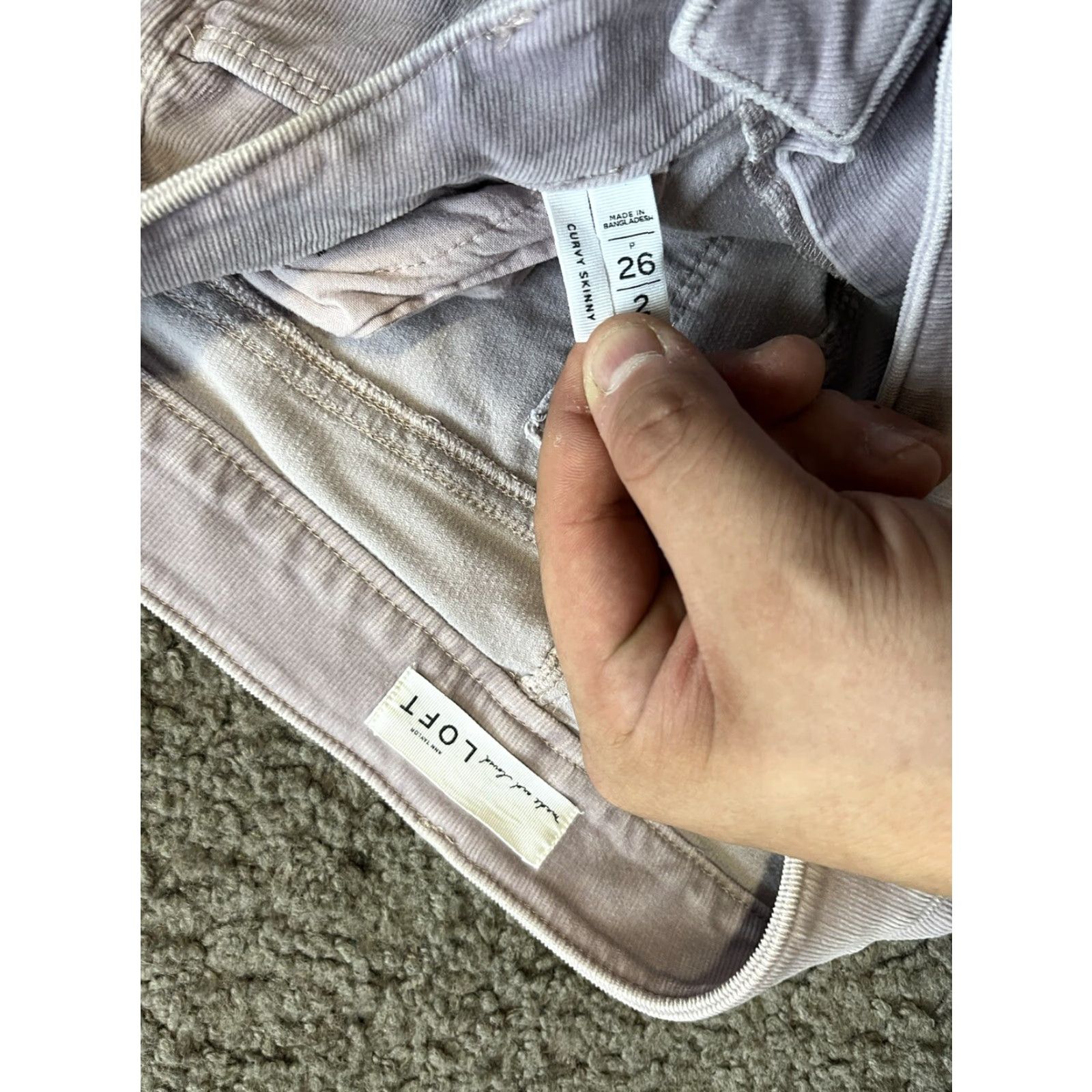 Loft LOFT Jeans Womens 2/26 Lavender Purple Curvy Skinny Corduroy Pockets Size 26" / US 2 / IT 38 - 5 Thumbnail