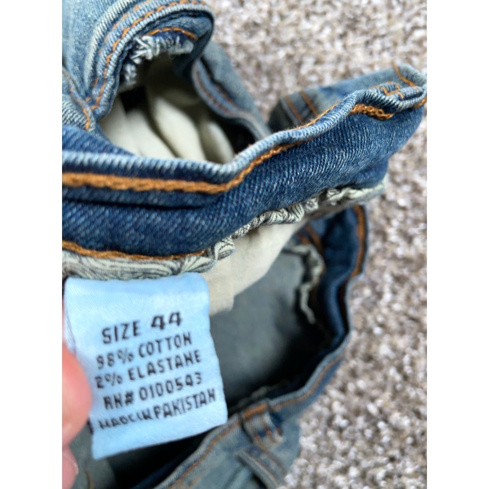 Denime VINTAGE FWRD Paint Splatter Denim Shorts Bermuda Mens 41 x 13 Blue 90s Hip Hop Retro, 44 Tag Men’s Regular Gender Mens Size US 41 - 4 Thumbnail