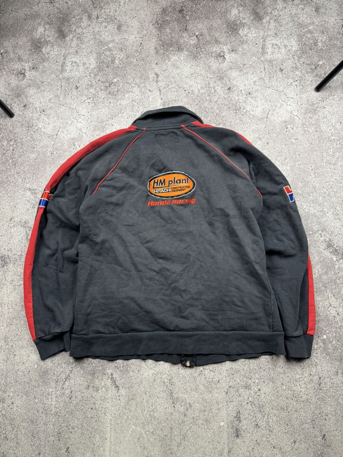 Honda 🔷Vintage Honda Racing Track Zip Jacket 90s Faded Japanesse🔷 Size US S / EU 44-46 / 1 - 7 Thumbnail