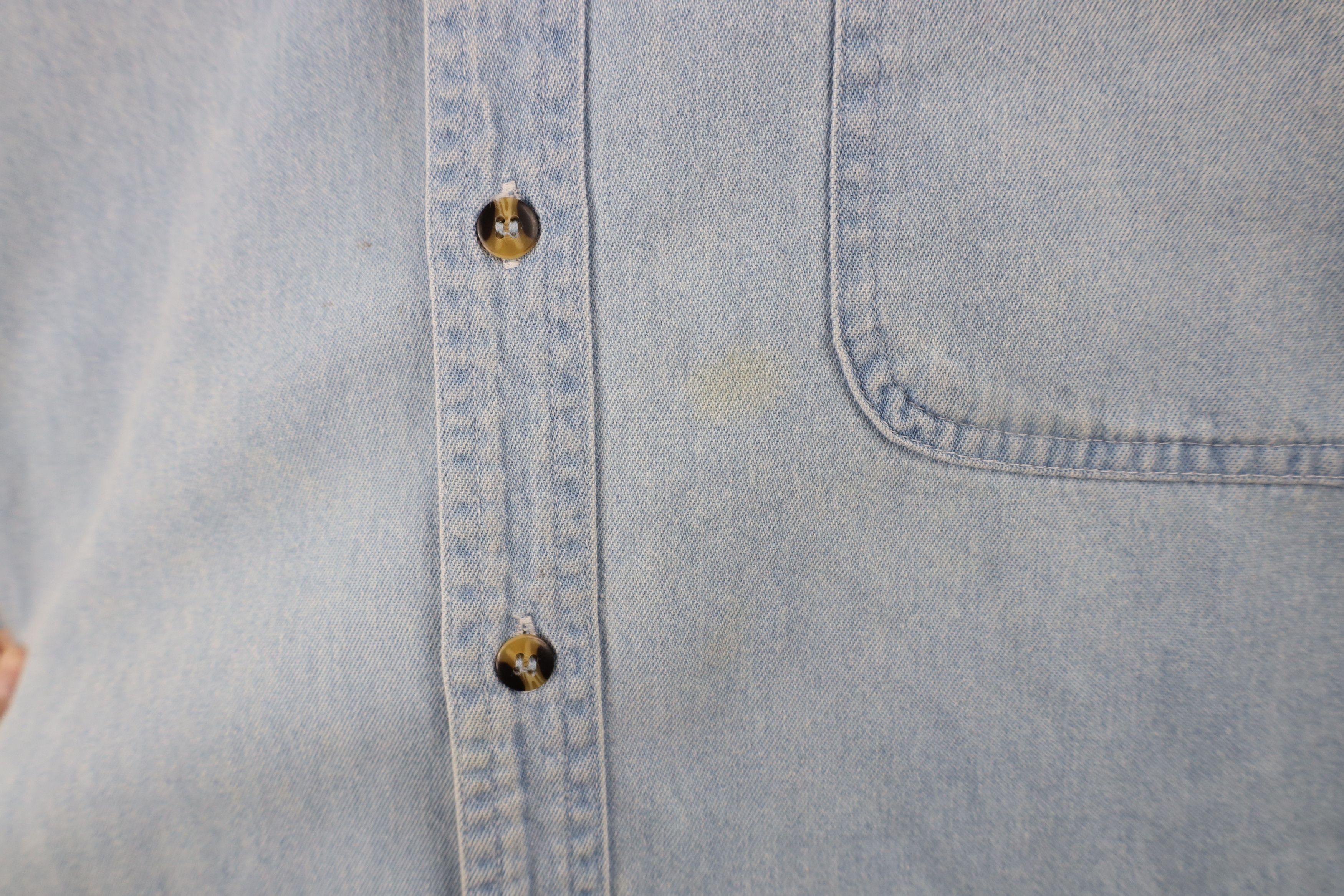 Vintage Vintage 90s Streetwear Alaska Denim Jean Button Down Shirt Size US L / EU 52-54 / 3 - 6 Thumbnail