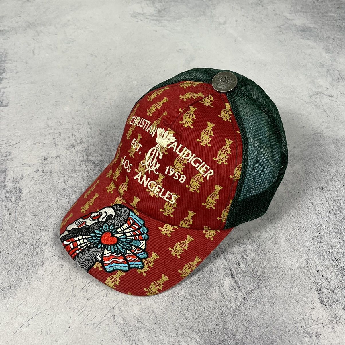 Vintage Ed Hardy by Christian Audigier y2k skull hat 90’s