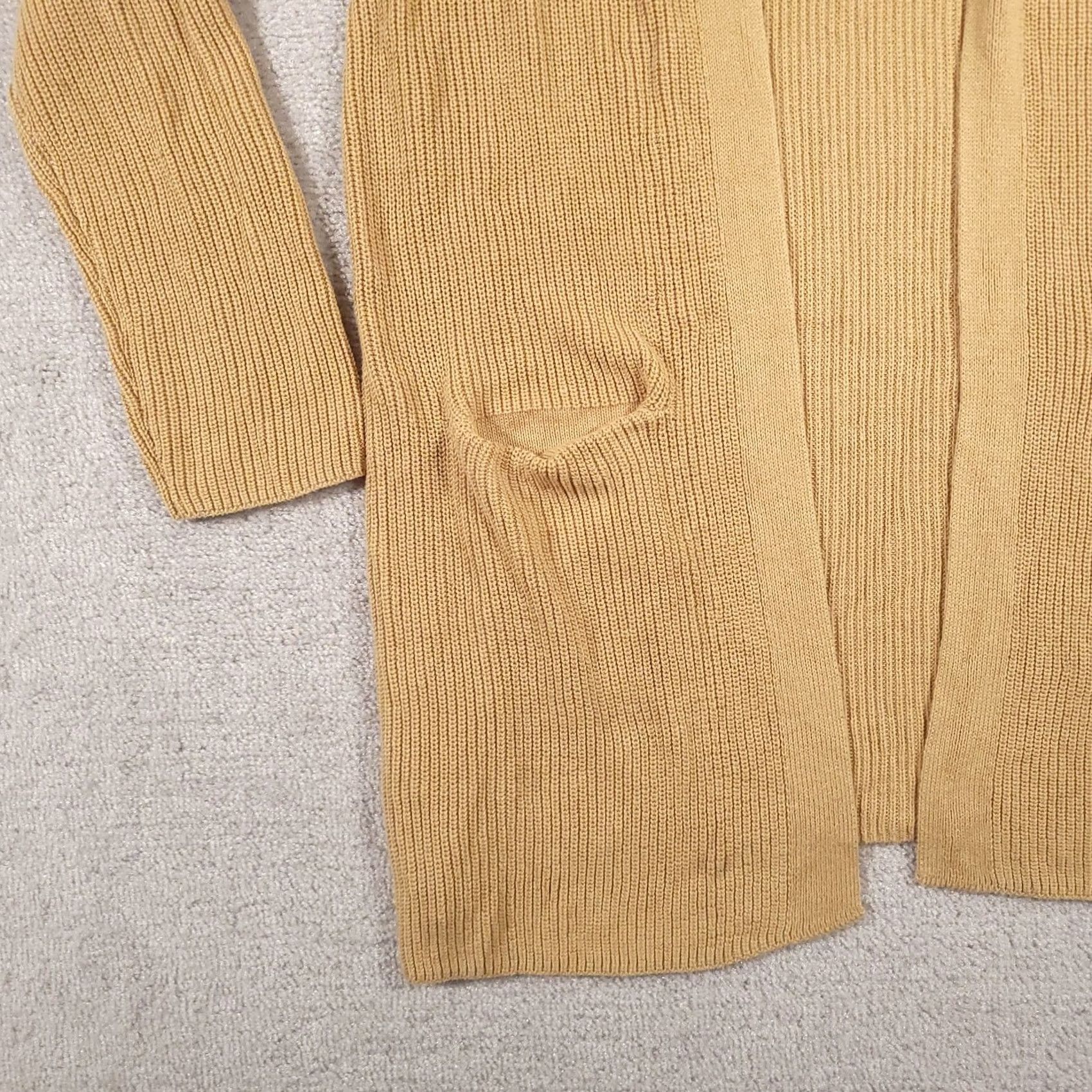 Gap GAP Cardigan Sweater Womens Medium Safari Tan Open Front Long Pocket Knit NWT Size M / US 6-8 / IT 42-44 - 4 Thumbnail