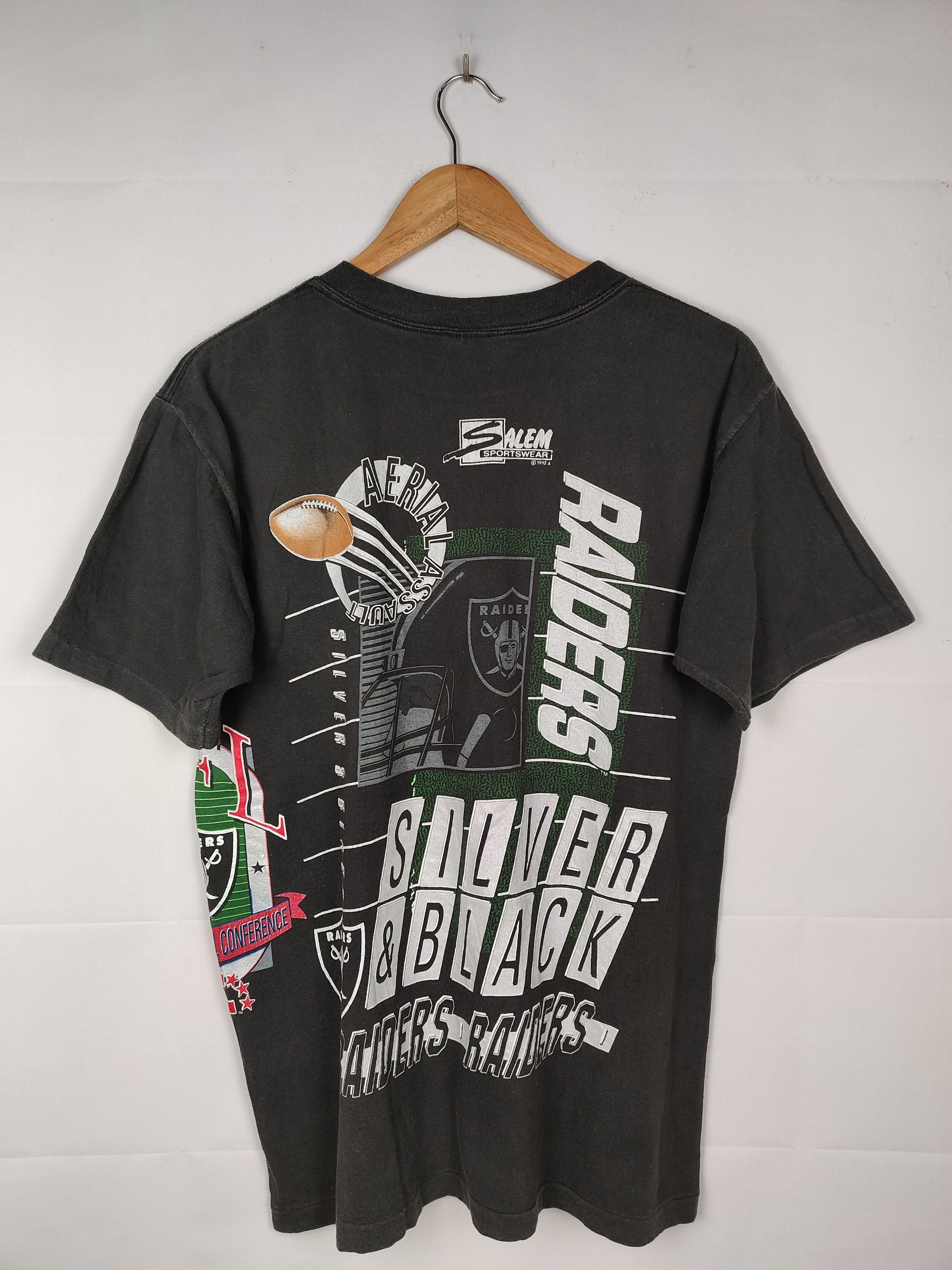 NFL × Salem Sportswear × Vintage Vintage 90s NFL Oakland Raiders Salem Sportwear Shirt Size US M / EU 48-50 / 2 - 7 Thumbnail