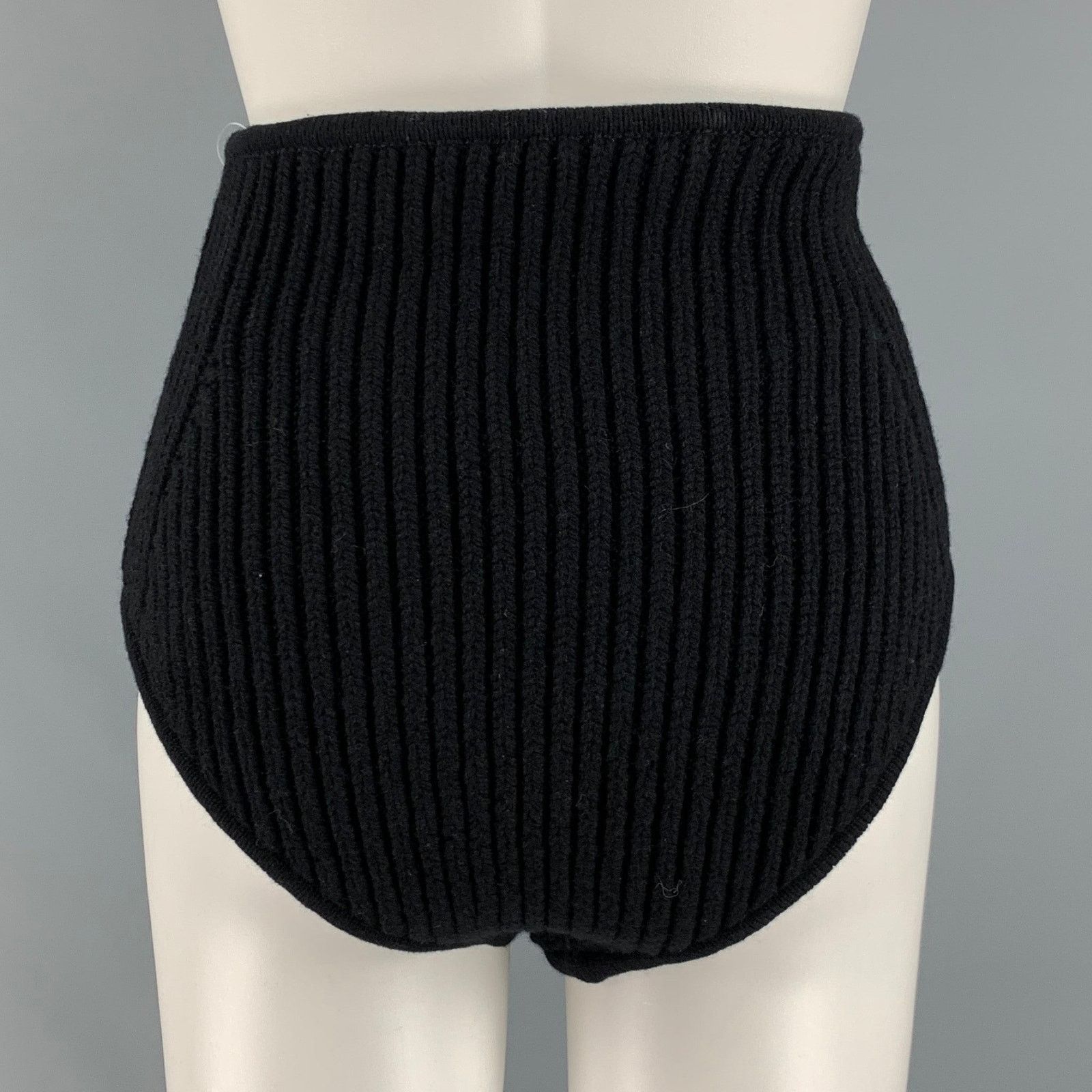 Alaia ALAIA Size 2 Black Wool Blend High Waisted Shorts Size 24" / US 00 / IT 34 - 3 Thumbnail