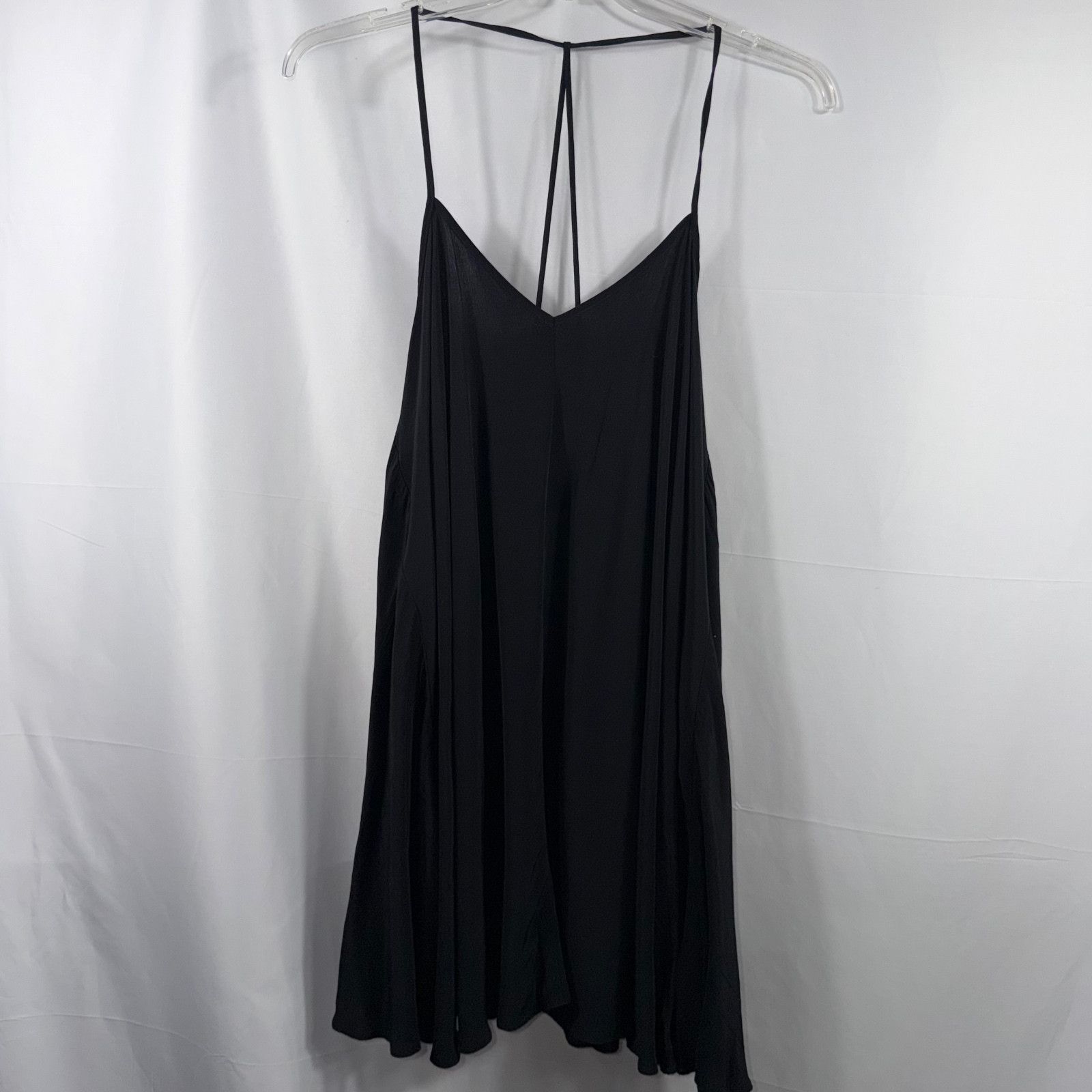Asos ASOS Black Strappy Swing Dress Size 8