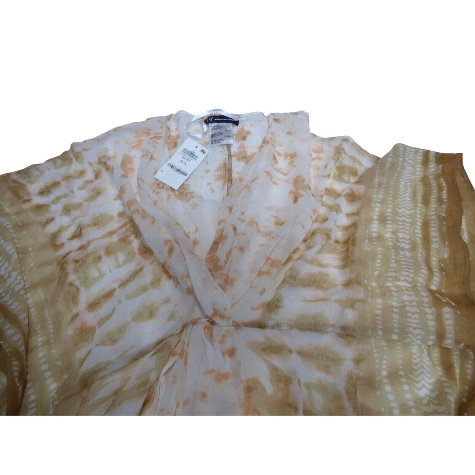 Other INC International Concepts Tie-Dyed Knot Cover Up, Neutral Size ONE SIZE - 7 Thumbnail