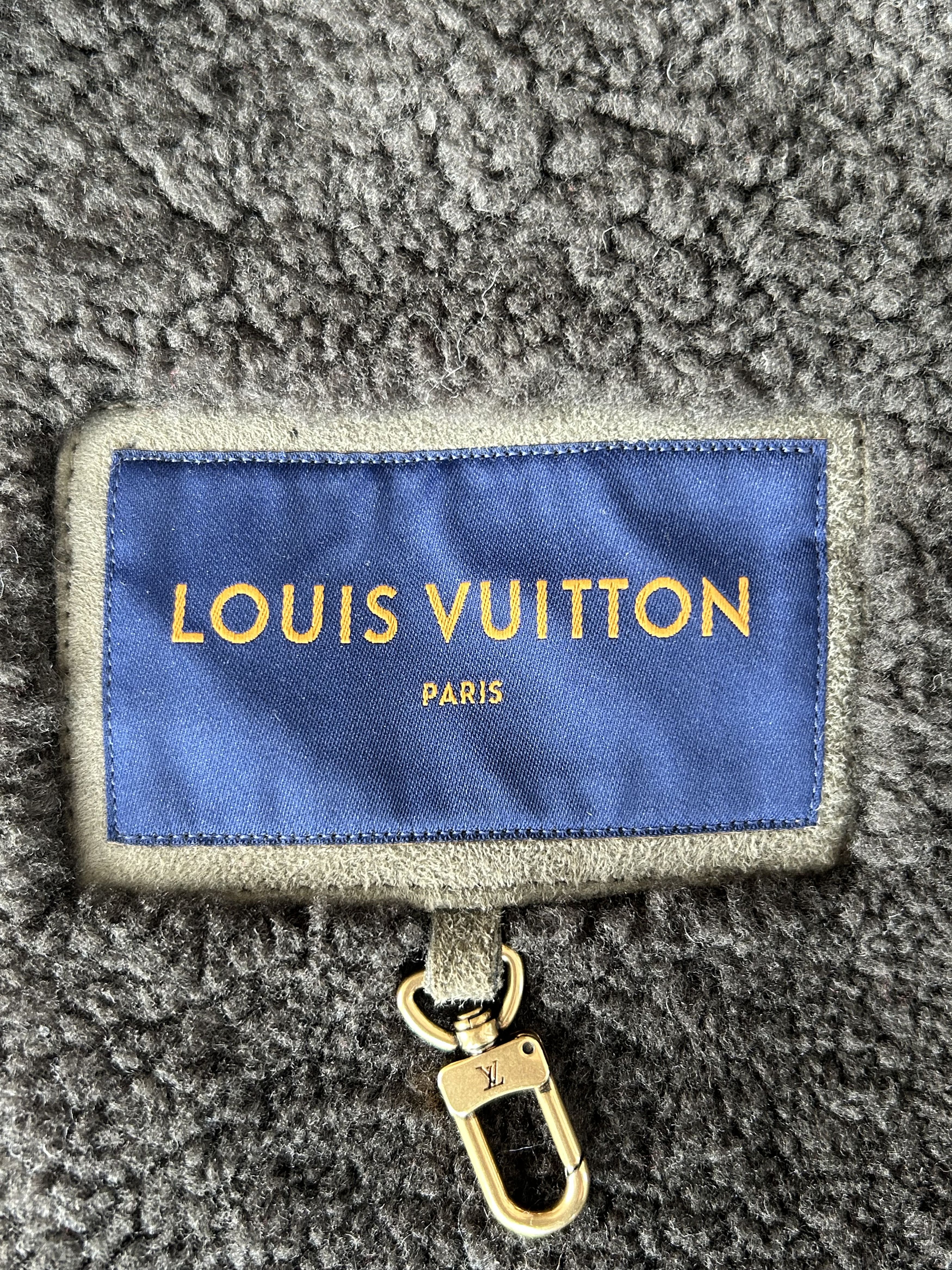 Louis Vuitton Louis Vuitton Olive Monogram Shearling Jacket Size US XL / EU 56 / 4 - 3 Thumbnail
