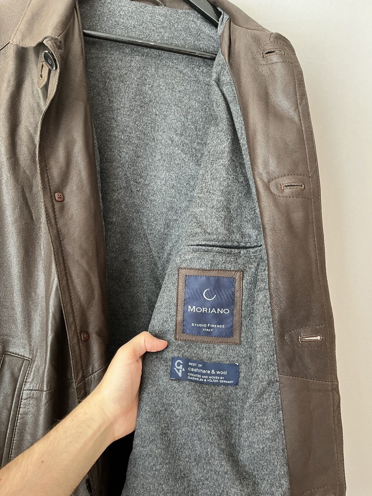 Italic Moriano Italian Luxury Soft Leather Cashmere Lined Coat Size US M / EU 48-50 / 2 - 8 Thumbnail