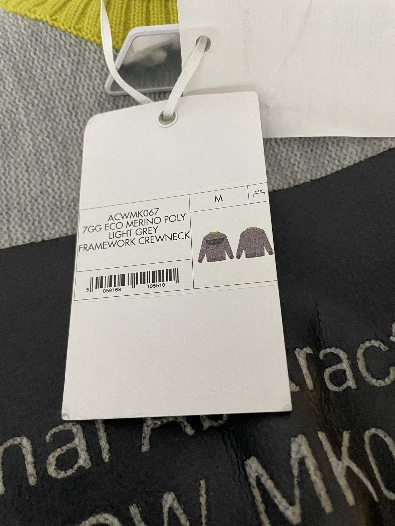 A-COLD-WALL* A Cold Wall Light Grey Framework Crewneck Graphic Sweater Size US M / EU 48-50 / 2 - 7 Thumbnail