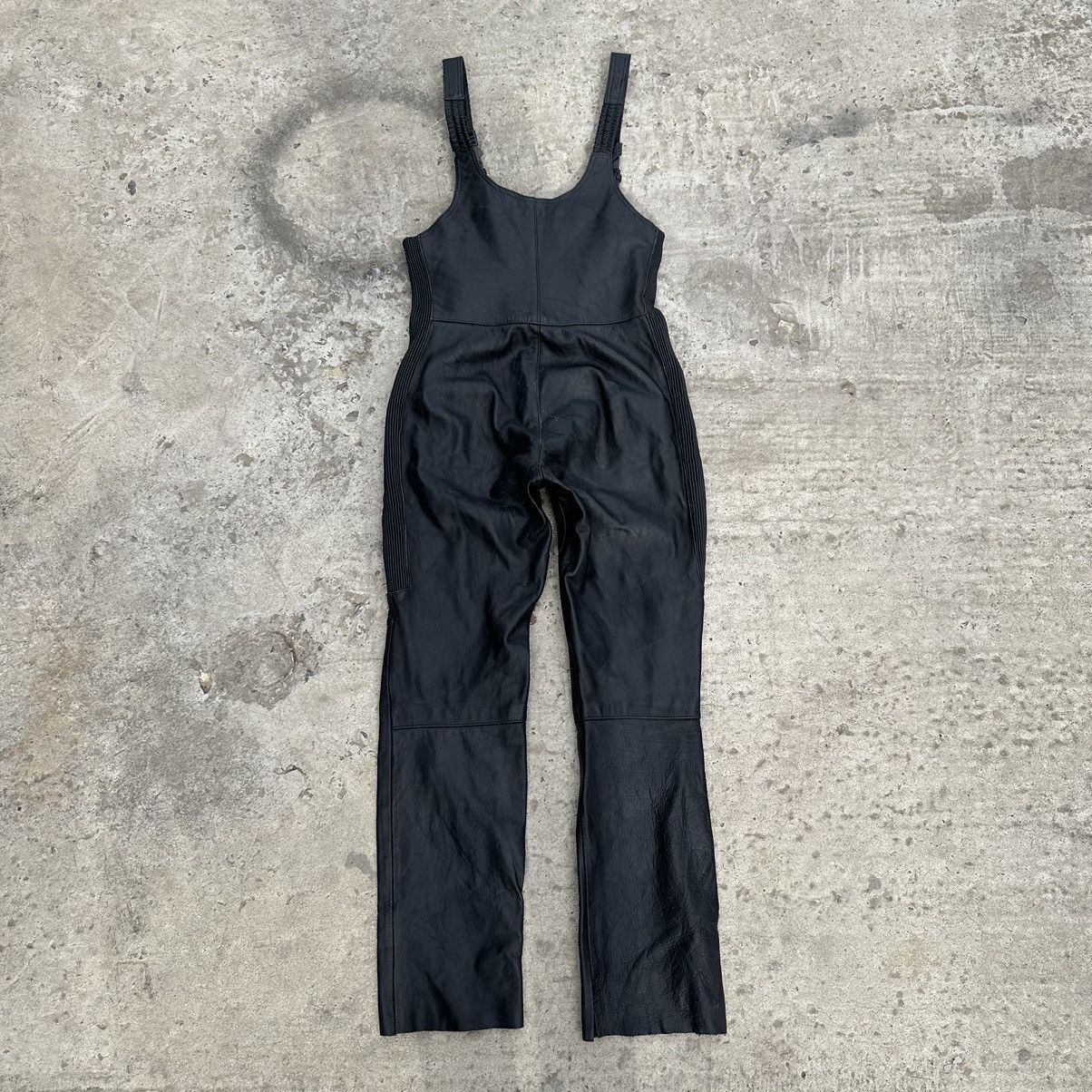 Vintage Vintage Moto Leather Pants Overalls Size 42 Style USA 00s Size 28" / US 6 / IT 42 - 2 Thumbnail