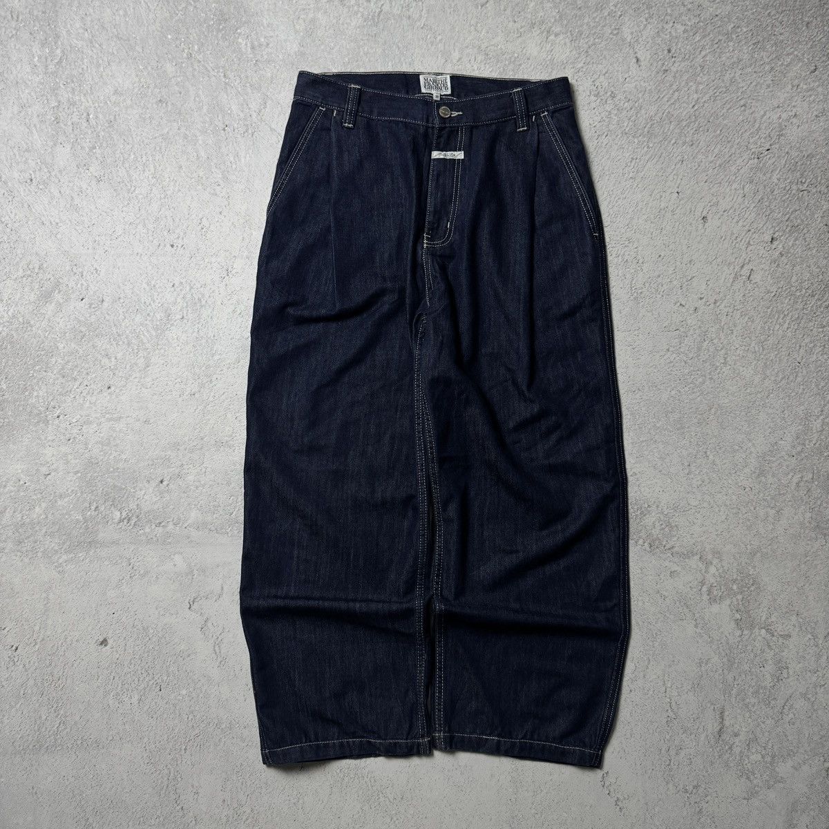 Marithe + Francois Girbaud MFG INDIGO RAW DENIM PANTS Size US 30 / EU 46 - 1 Thumbnail