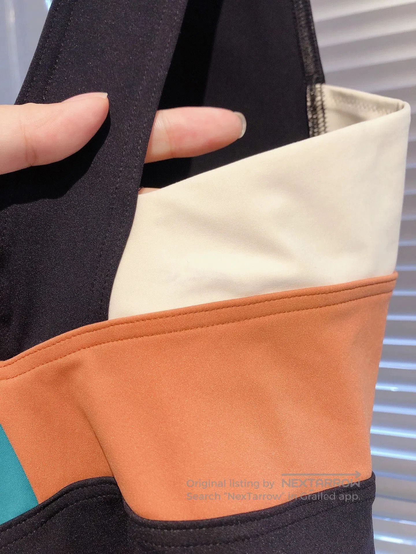 Hermes Hermes Colorblock Deep V Swimsuit. Size US 40 / EU 56 - 4 Thumbnail