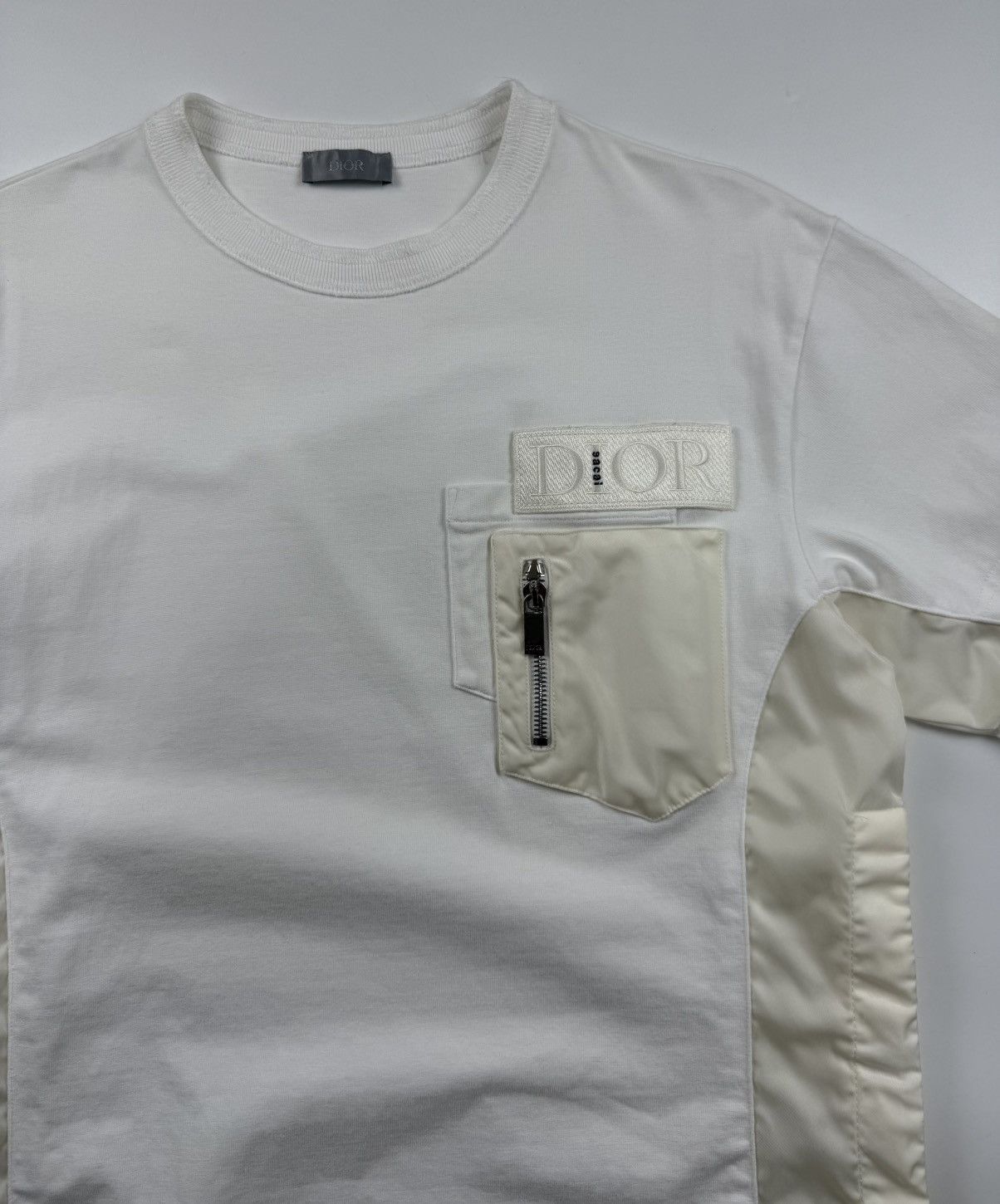 Dior × Sacai Dior x Sacai Zip Pocket Tee Size US S / EU 44-46 / 1 - 5 Thumbnail