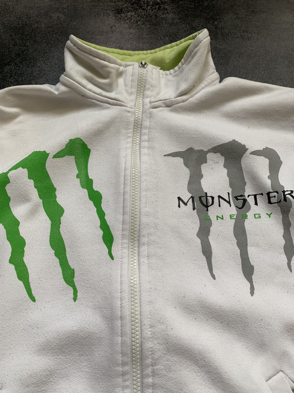 Affliction × Vintage Vintage Y2k Monster Energy Racing Sweatshirt Zip Up Size US L / EU 52-54 / 3 - 6 Thumbnail