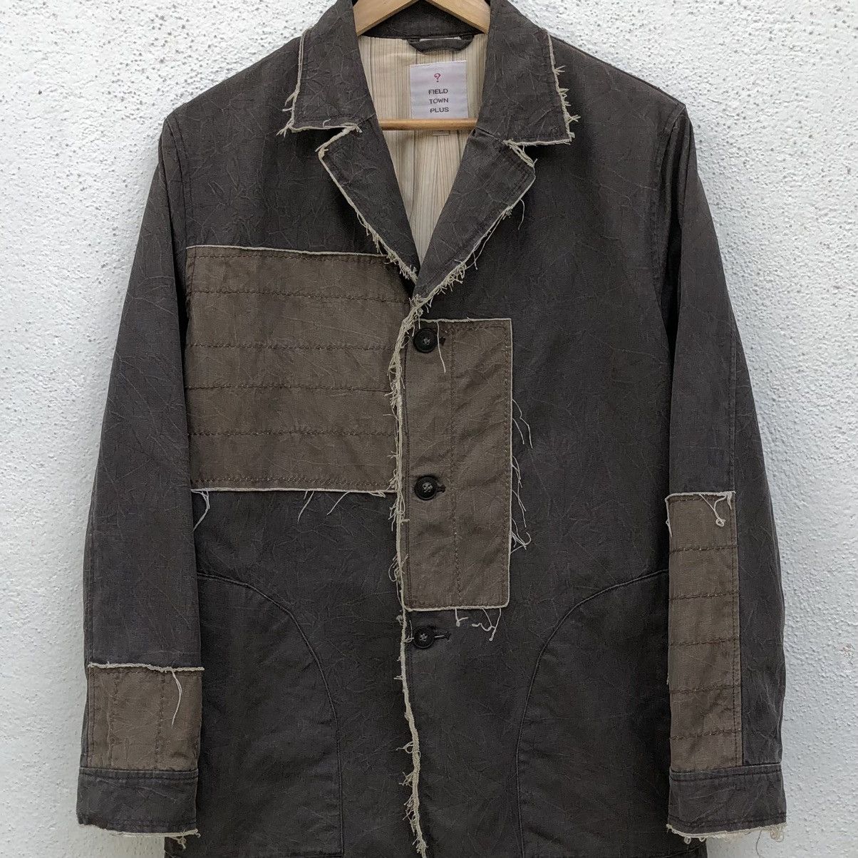 Japanese Brand Vintage Field Town Plus Patchwork Distressed Design Jacket Size US L / EU 52-54 / 3 - 3 Thumbnail