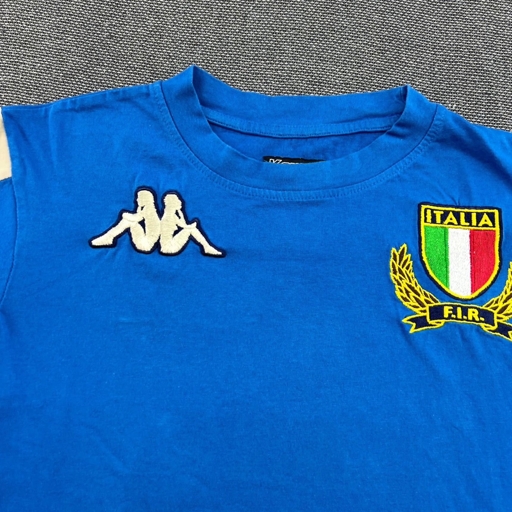 Kappa Italy 2007 Mens Rugby Shirt Kappa Gara Italia Long Sleeves Blue Small Jersey Shirt Mens XS? Size US S / EU 44-46 / 1 - 4 Thumbnail