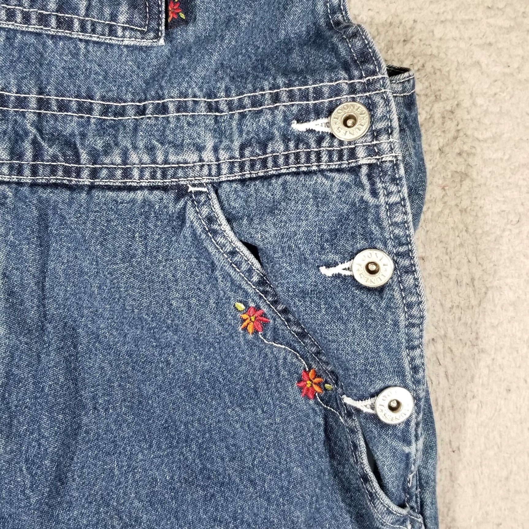 Vintage VINTAGE Looney Tunes Tweety Bird Overalls 32X28 Blue Denim Baggy 90s Unisex Adults Size US 32 / EU 48 - 3 Thumbnail