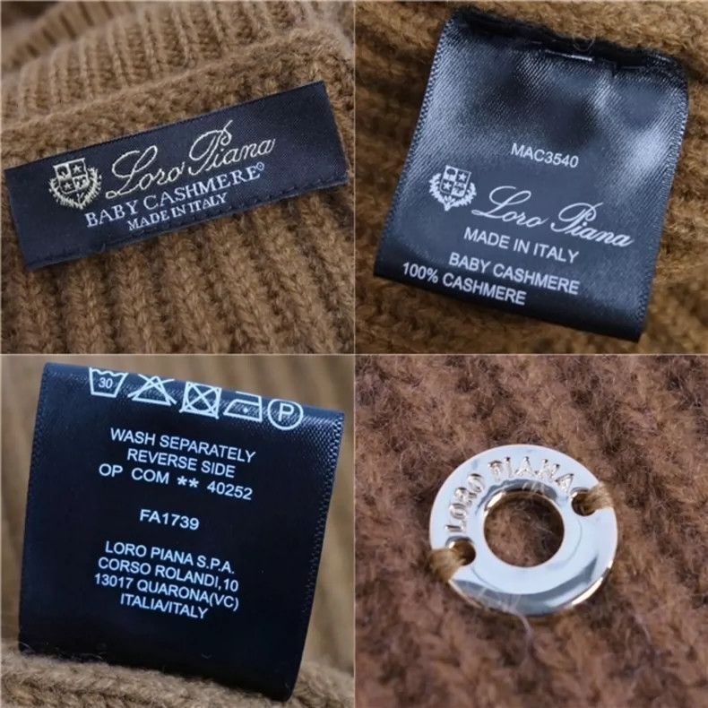 Loro Piana LORO PIANA Knitted sweater high collar sweater 100% baby c Size XS / US 0-2 / IT 36-38 - 6 Thumbnail