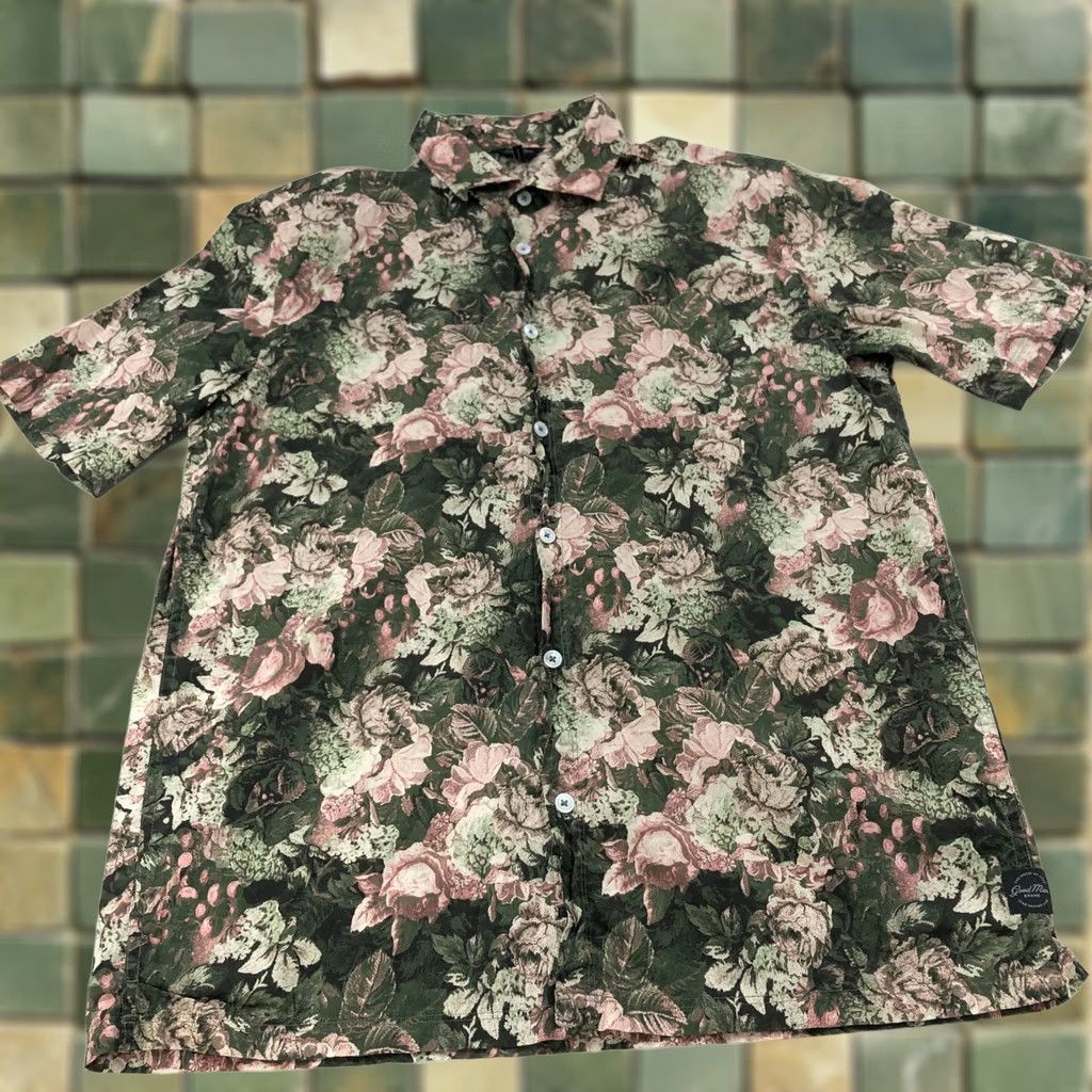J Brand Goodman Button Short Sleeve Casual Collared Shirt Floral All Over Print Size US L / EU 52-54 / 3 - 1 Thumbnail