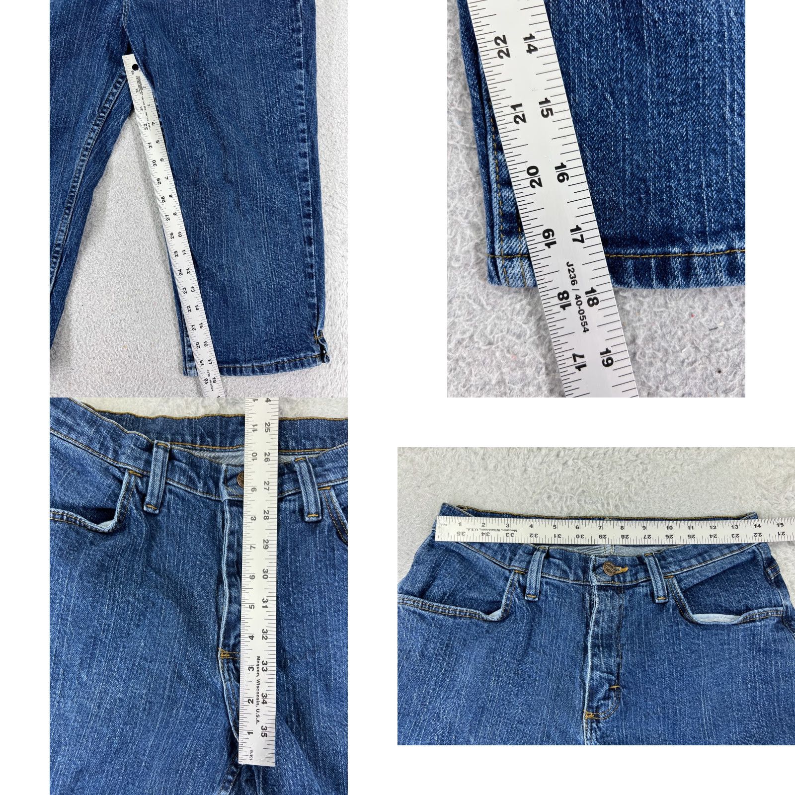 Wrangler VINTAGE Wrangler Jeans Womens 10 P Blue Denim Carpi Cotton Blend Mid Rise 27x18 Size 32" / US 10 / IT 46 - 8 Thumbnail