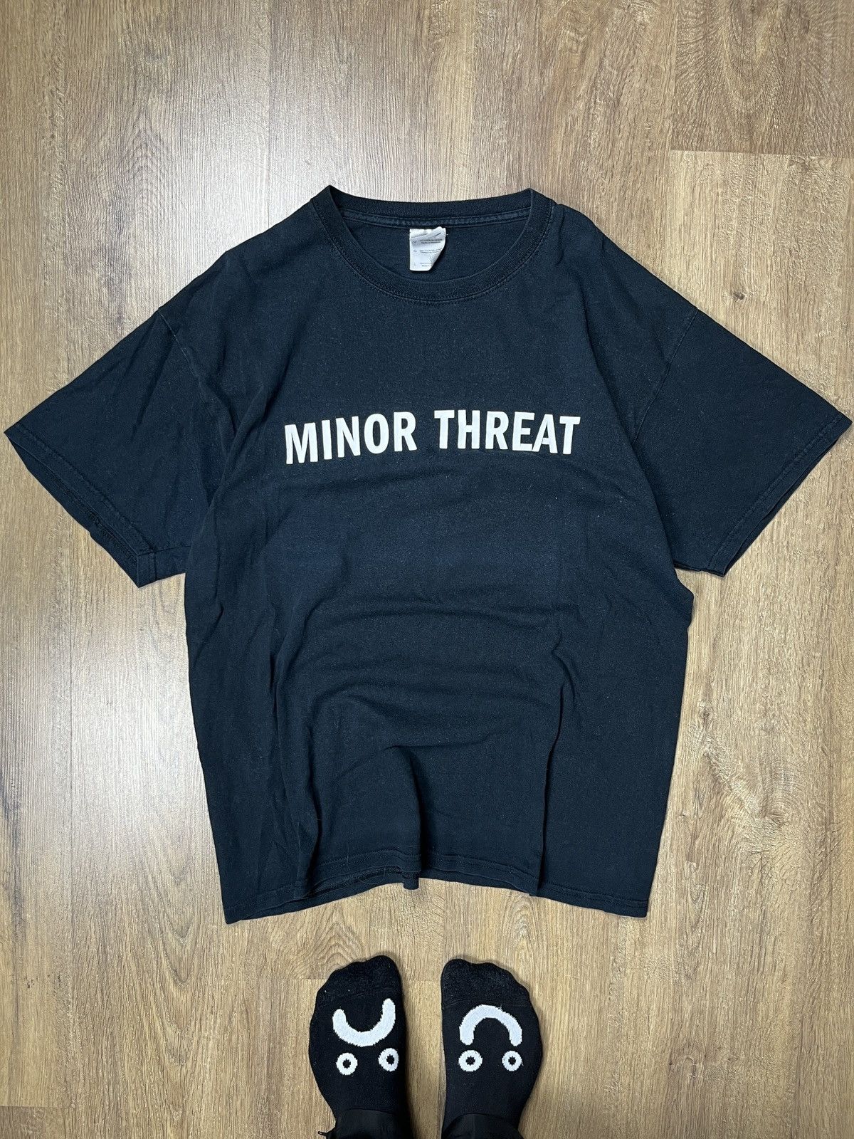 image of Band Tees x Vintage 00S Minor Threat Vintage Hardcore Punk Band Tee in Black, Men's (Size Large)