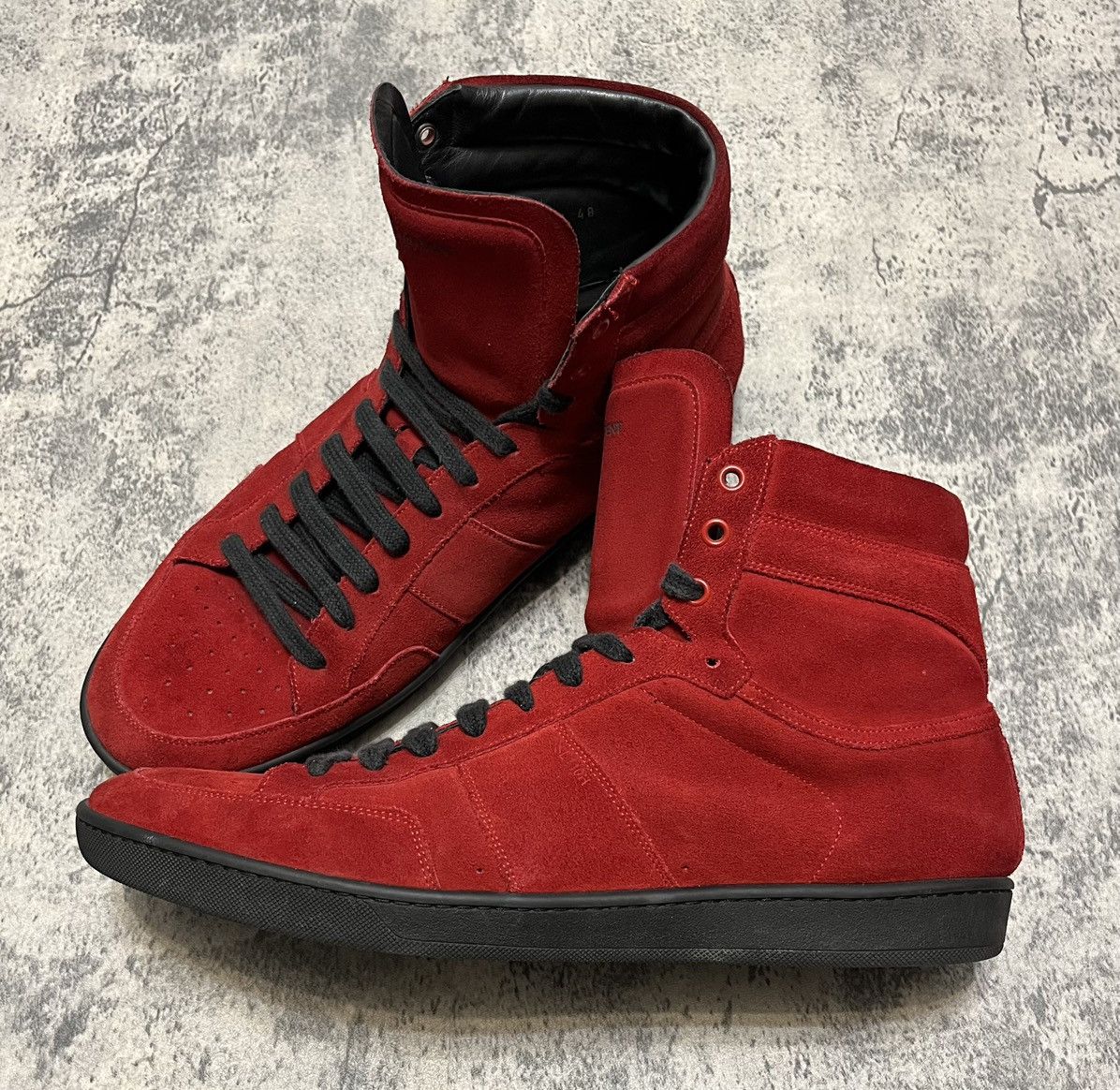 Saint Laurent Paris Saint Laurent High Top Sneakers Size US 15 / EU 48 - 1 Thumbnail