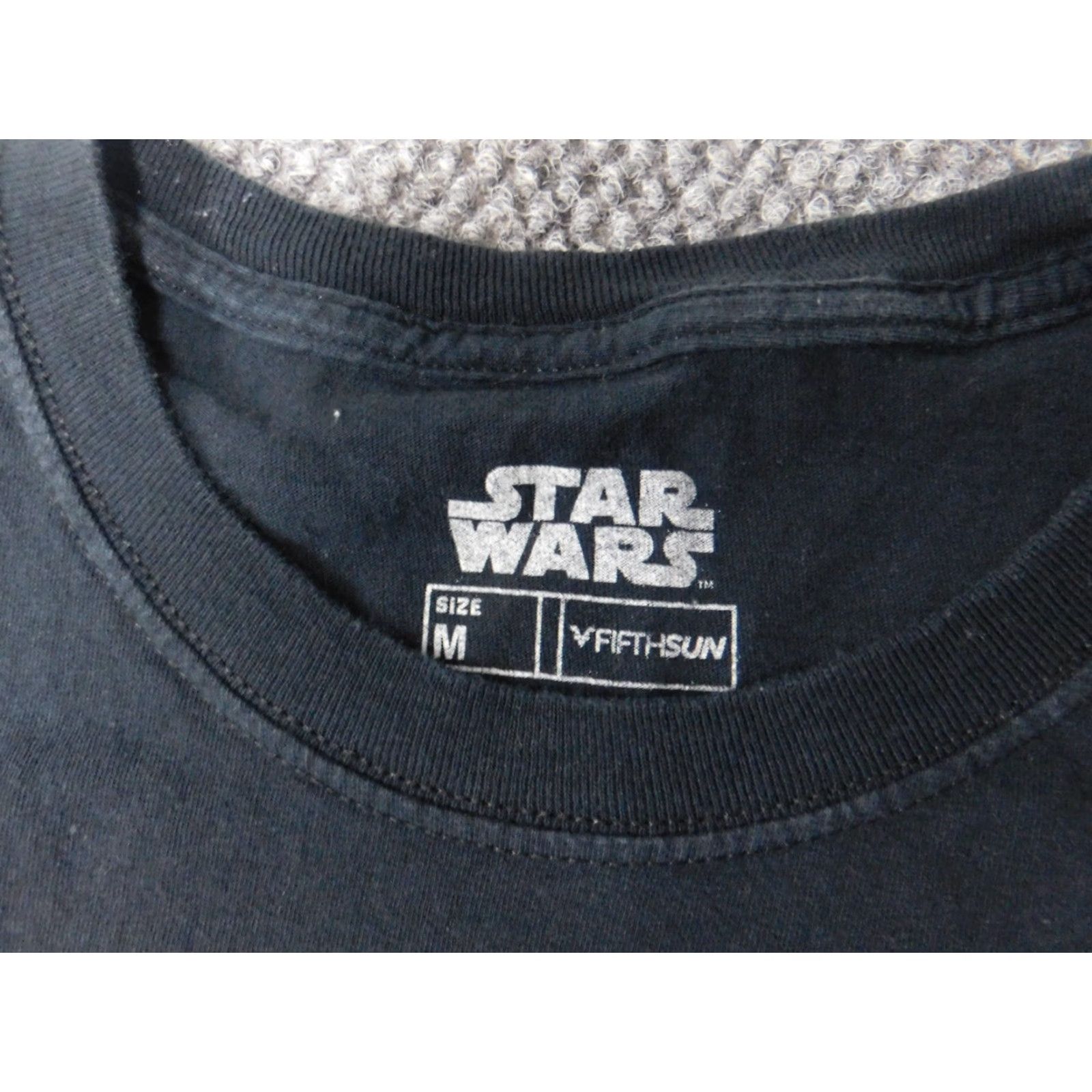 Star Wars Star Wars Mens Shirt Medium black graphic Christmas Yoda T-Shirt Crew Neck Short Sleeve Logo Knit Cotton Spandex Size US M / EU 48-50 / 2 - 6 Thumbnail