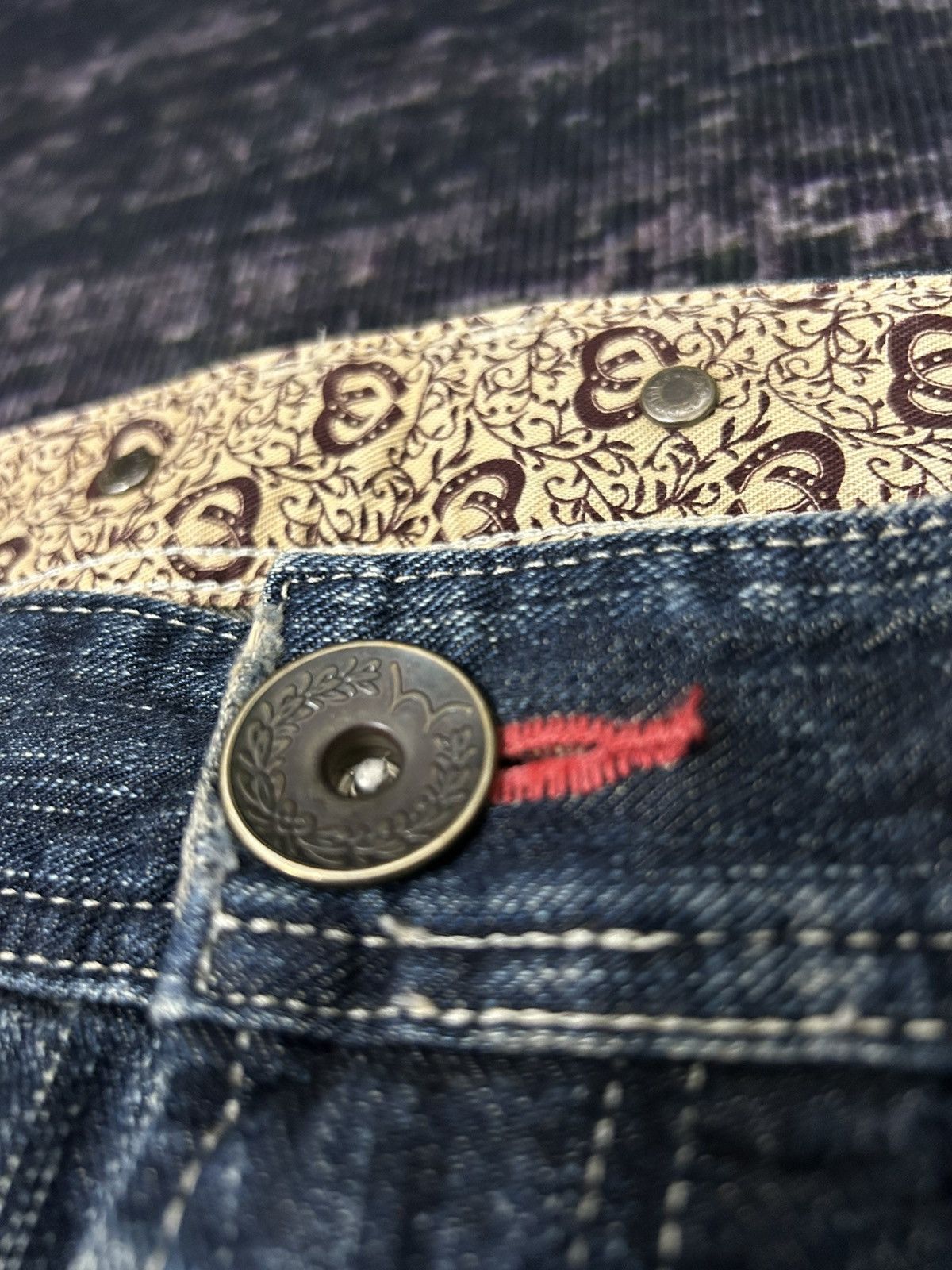 Edwin Vintage Wash Edwin 503 Blue Trip Distressed Carpenter Jeans Size US 34 / EU 50 - 14 Thumbnail