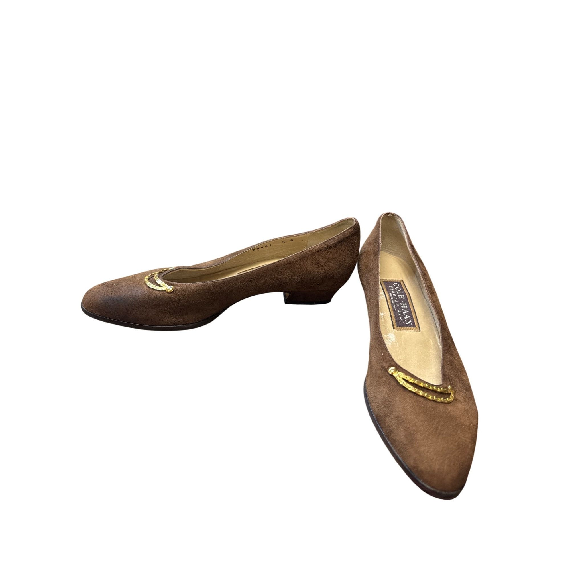 Cole Haan Cole Haan Womens Brown Suede Kitten Heels Size 5B SKU 6857 Size US 5 / IT 35 - 2 Thumbnail