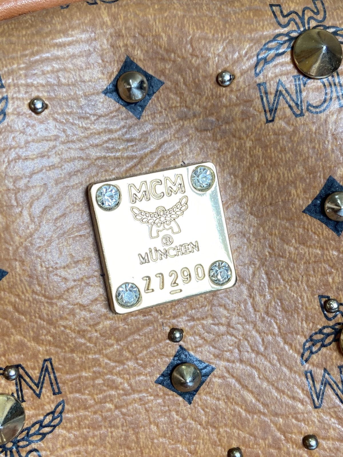 MCM MCM Studded Backpack Leather Distressed Size ONE SIZE - 5 Thumbnail