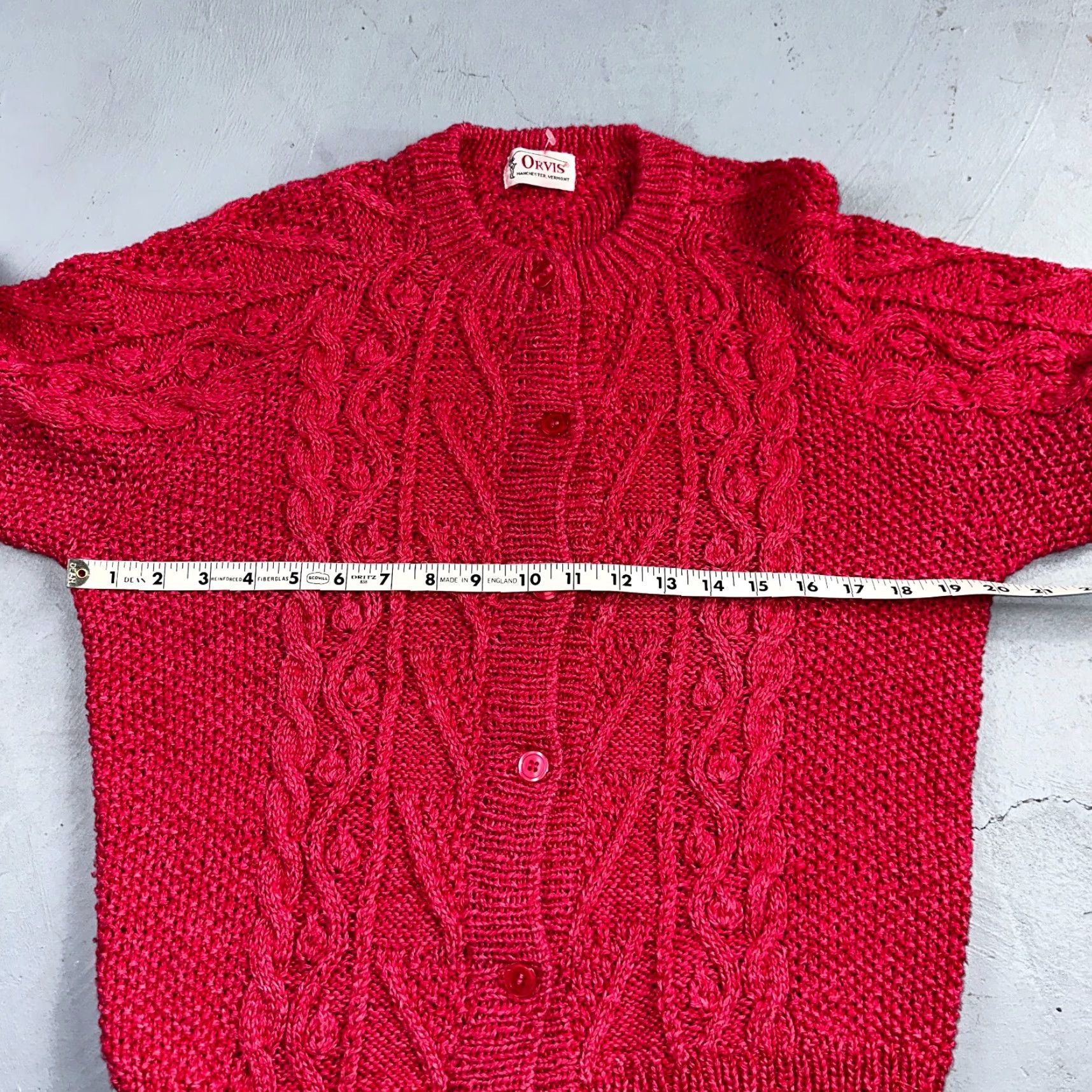 Orvis Vintage Orvis Womens Sweater Pullover Wool Cable Knit Crew Neck Pink 90s M Size M / US 6-8 / IT 42-44 - 5 Thumbnail