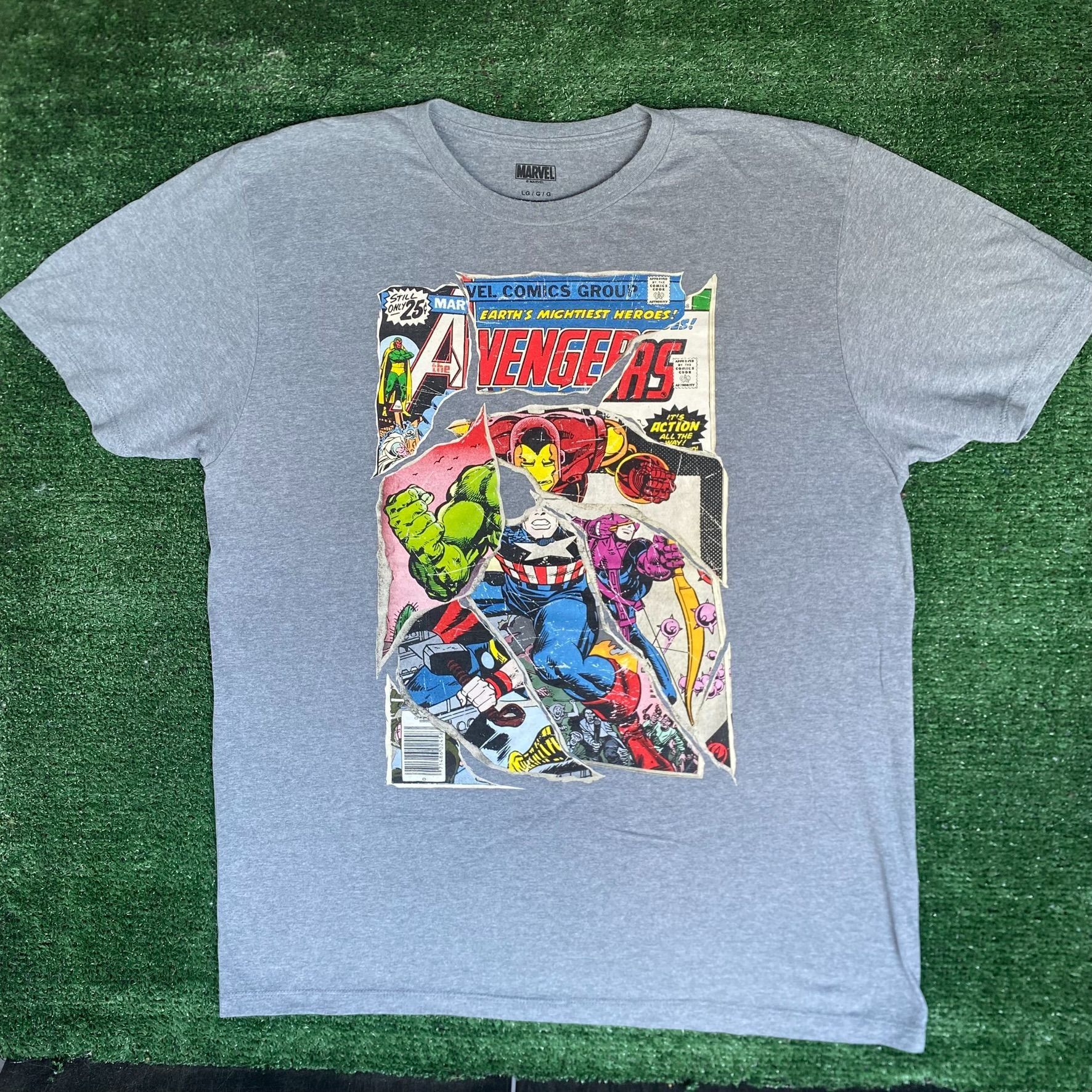 Marvel Comics Vintage Y2K Marvel Avengers Shirt Gray Retro Comic Book Tee Size US L / EU 52-54 / 3 - 1 Thumbnail