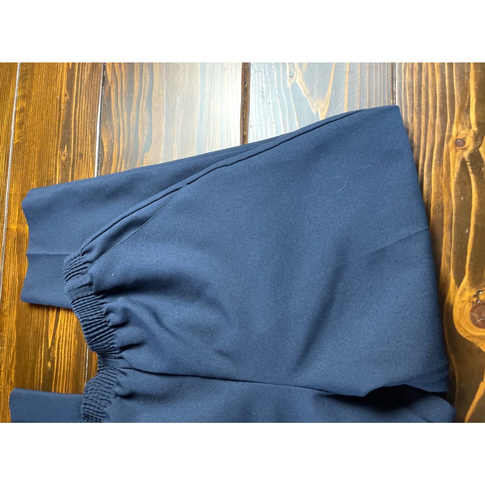 Vintage Donnkenny Dress Pants Women's 16 Navy Blue Pull On Straight Leg Pants Regular Fit Size 38" / US 16 / IT 52 - 5 Thumbnail