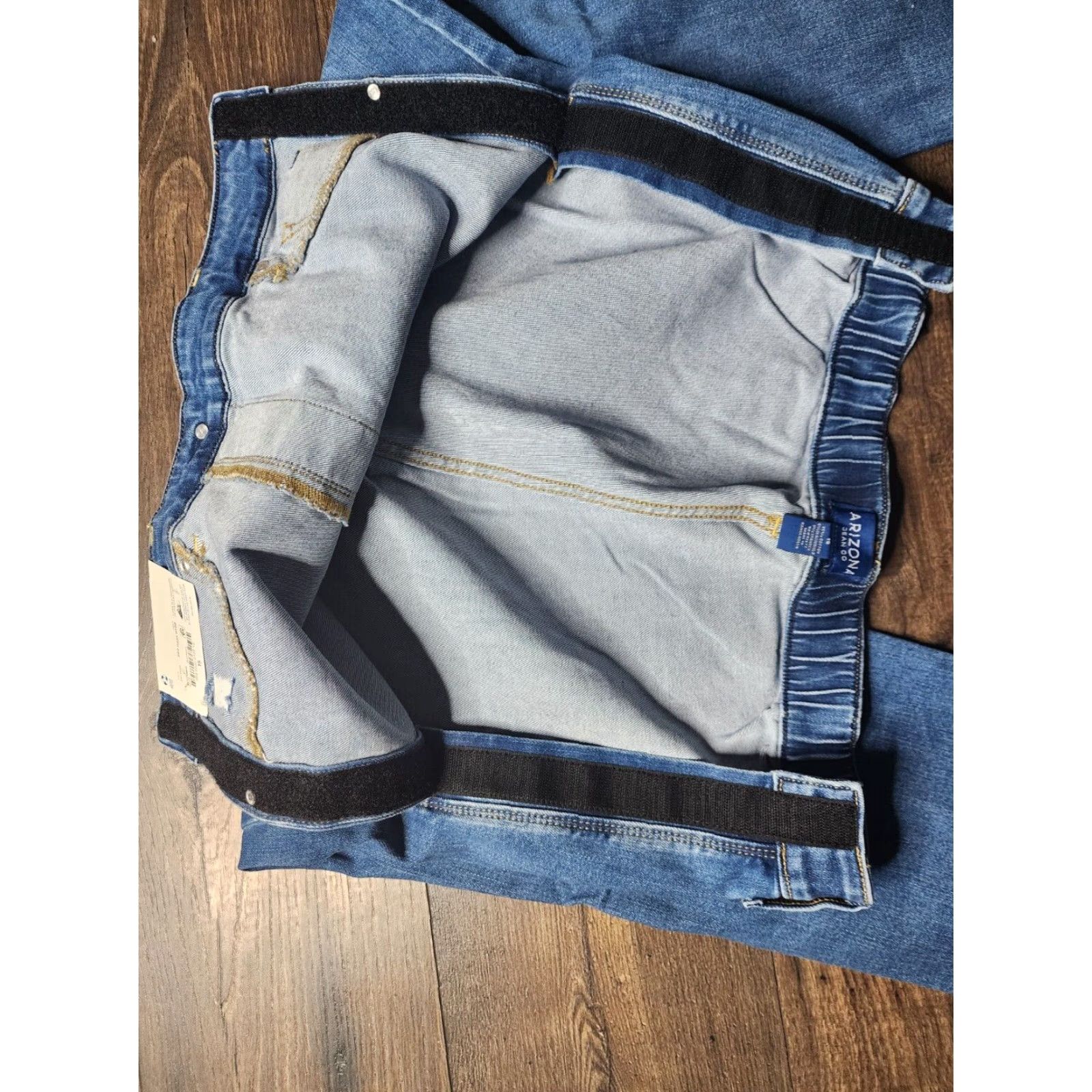 Vintage VINTAGE Arizona Jean Co. Adaptive Distressed Skinny Cropped Jeans Women's Juniors 15 Blue Analog? Size 36" / US 14 / IT 50 - 4 Thumbnail