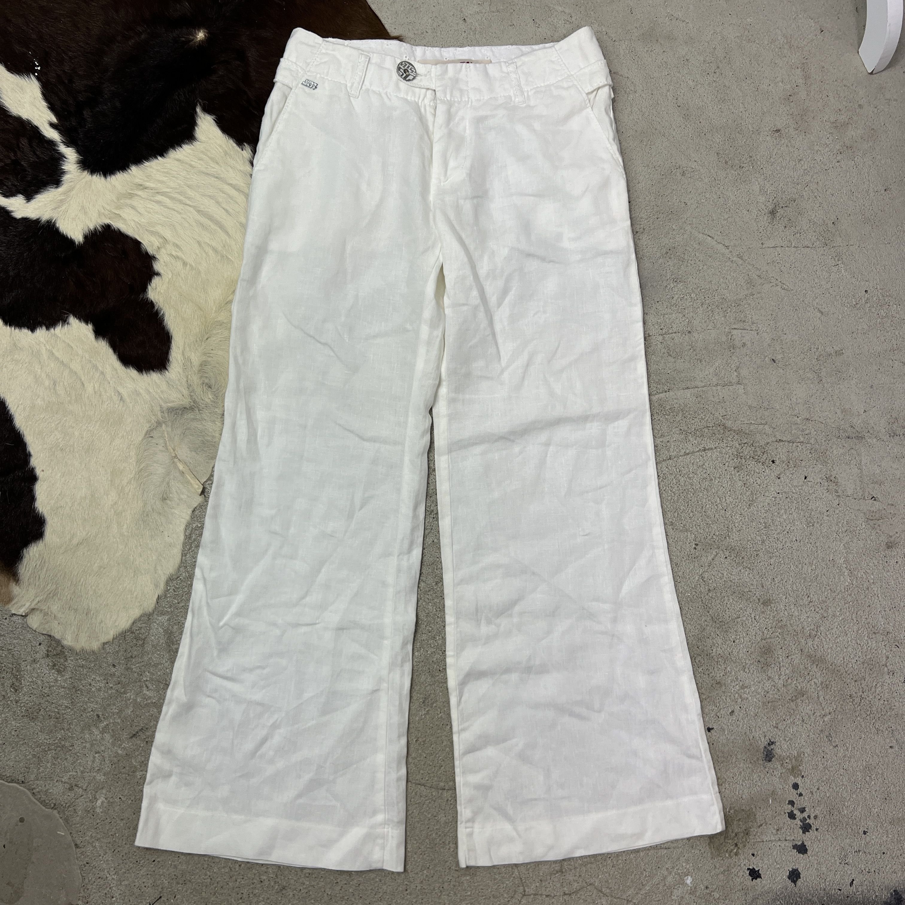 Miss Sixty Vintage Casual Preppy Linen Miss Sixty Pants Y2K Size 26" / US 2 / IT 38 - 3 Thumbnail