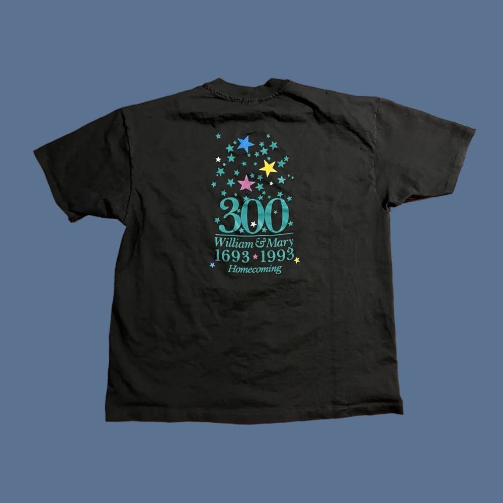 Hanes VINTAGE Hanes Beefy T-Shirt Black Mens XL 90s College William & Mary 300th Anniversary Homecoming 1993 Shirt Size US XL / EU 56 / 4 - 1 Thumbnail