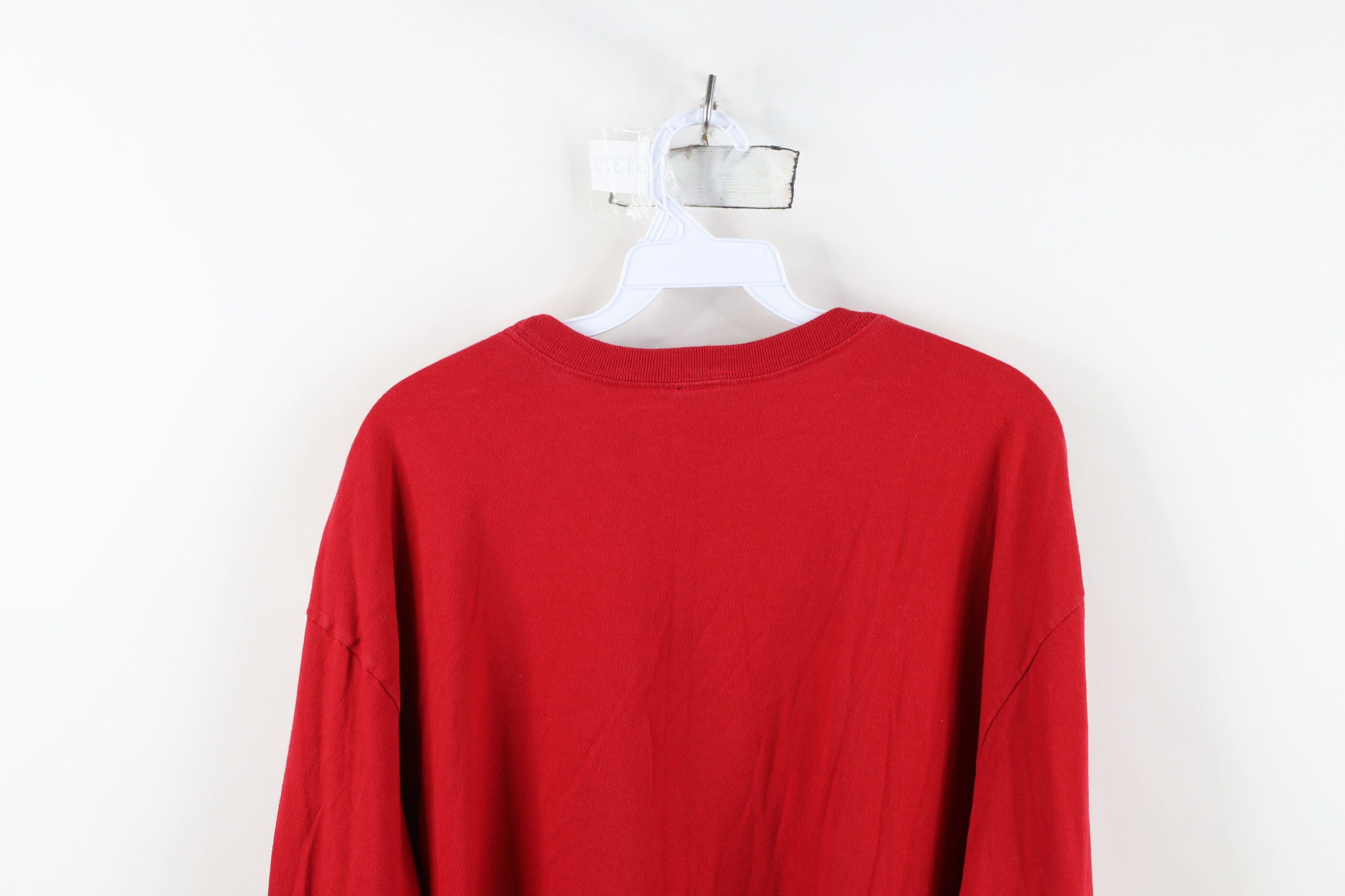 Gap Vintage Gap Spell Out Hockey Long Sleeve T-Shirt Red Cotton Size US L / EU 52-54 / 3 - 11 Thumbnail