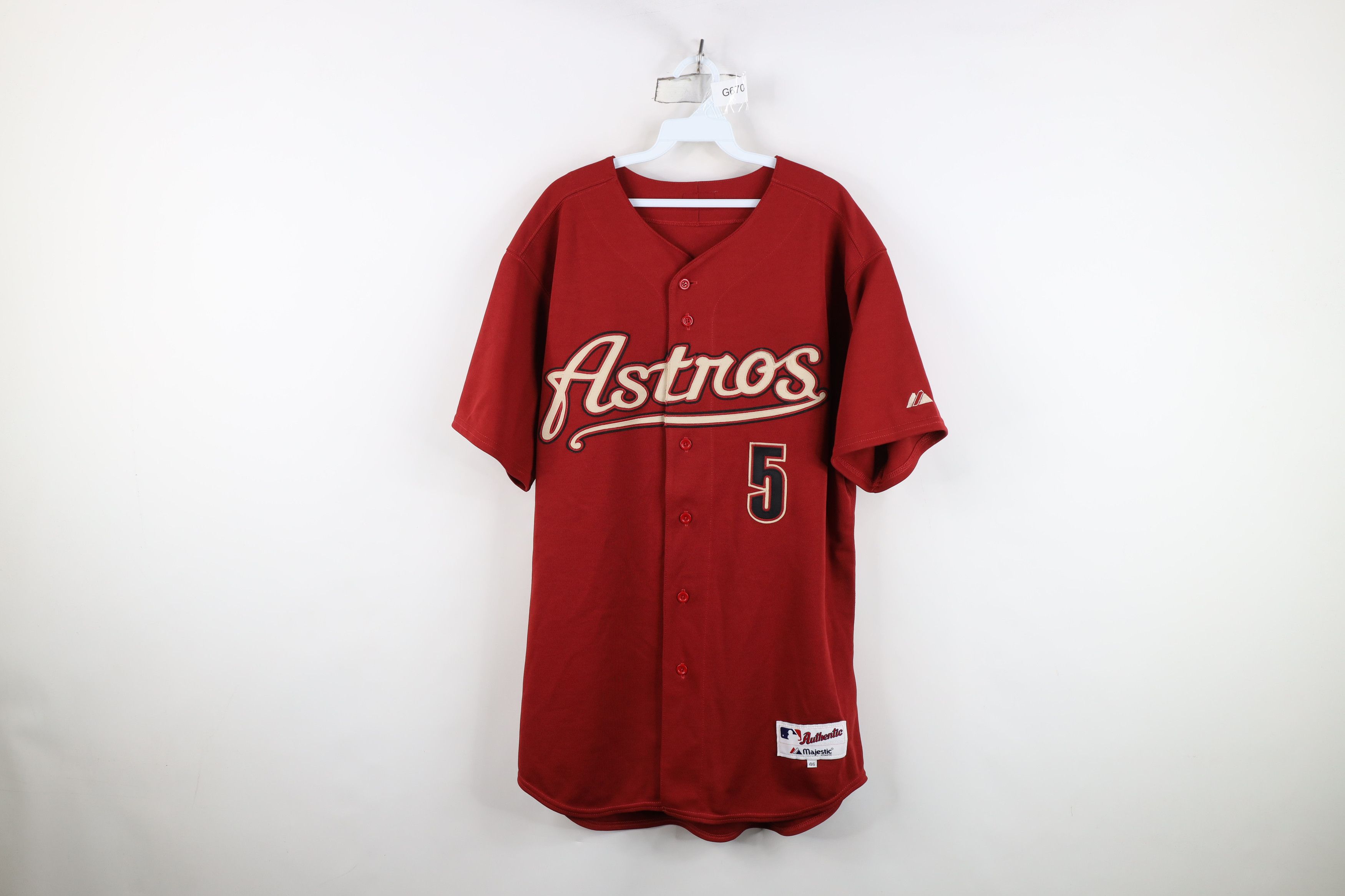 Majestic Vintage 90s Majestic Houston Astros Baseball Jersey #5 USA Size US XXL / EU 58 / 5 - 1 Thumbnail