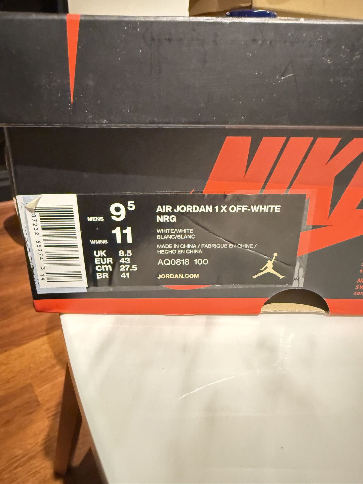 Jordan Brand × Off-White Jordan 1 Off-White Euro Size US 9.5 / EU 42-43 - 6 Thumbnail