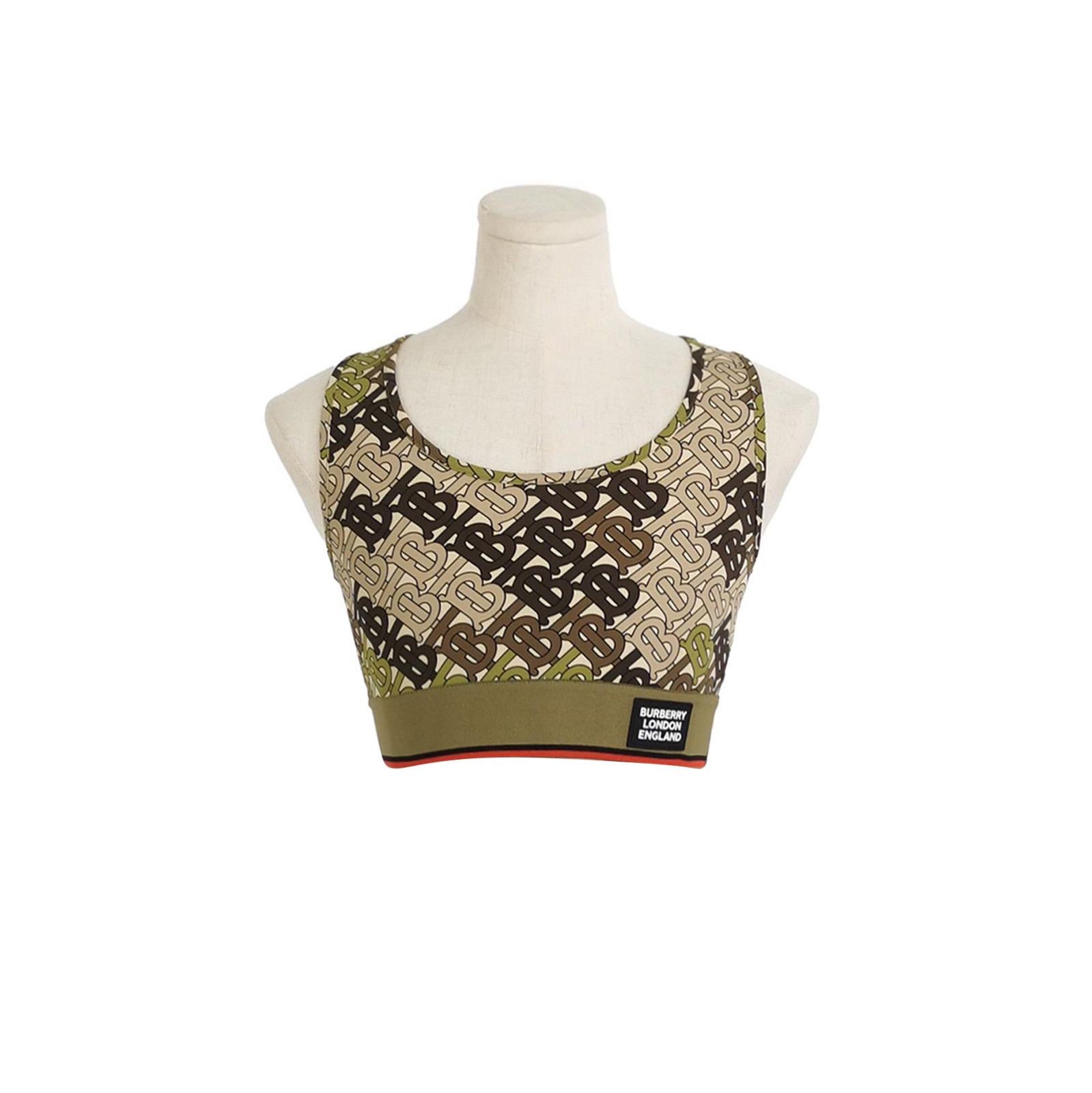 Burberry Burberry Color Block TB Logo Crop Top 0079 Size US XXS / EU 40 - 1 Thumbnail