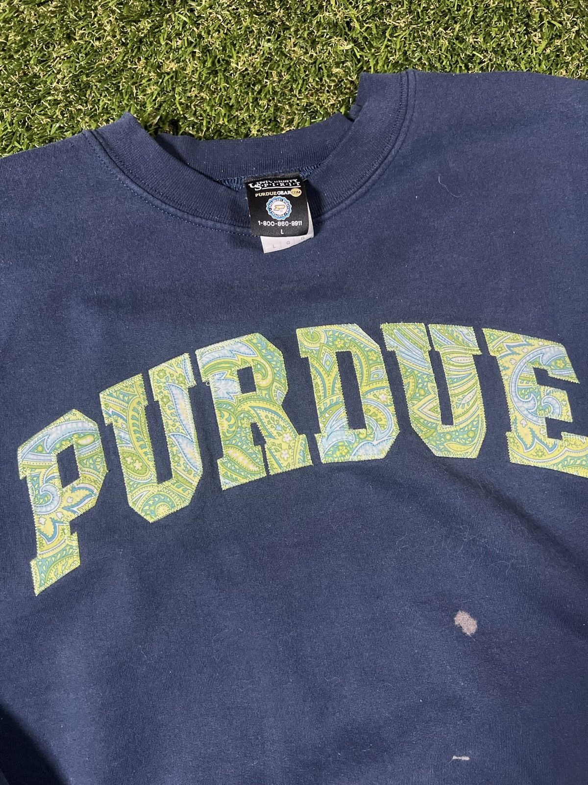 NCAA × Vintage Vintage 90’s Purdue Boilermakers College Quilted Crewneck Size US L / EU 52-54 / 3 - 2 Thumbnail