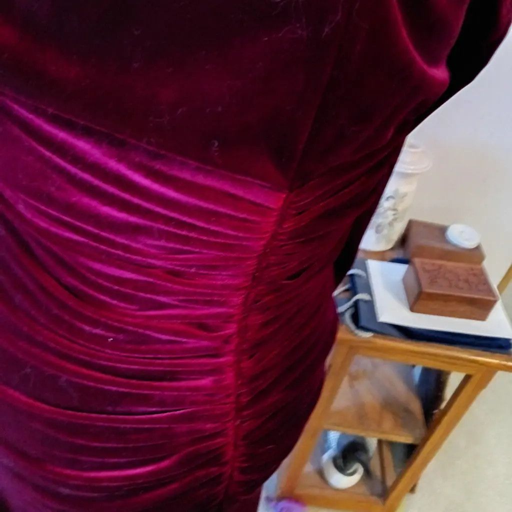 Other Velvet Time-Slip Dress Red Size XXL / US 16-18 / IT 52-54 - 6 Thumbnail