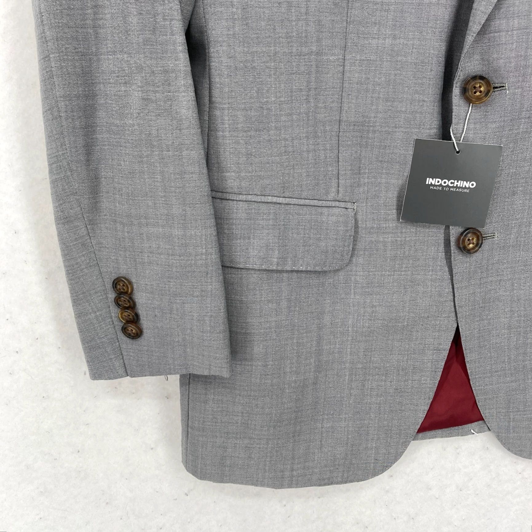 Vintage INDOCHINO Yaletown 46 Sport Coat Blazer Jacket Mens 38 Gray Wool Mohair Luxury Blazer Mens 38 Gray Wool Mohair Luxury Size 38R - 2 Thumbnail
