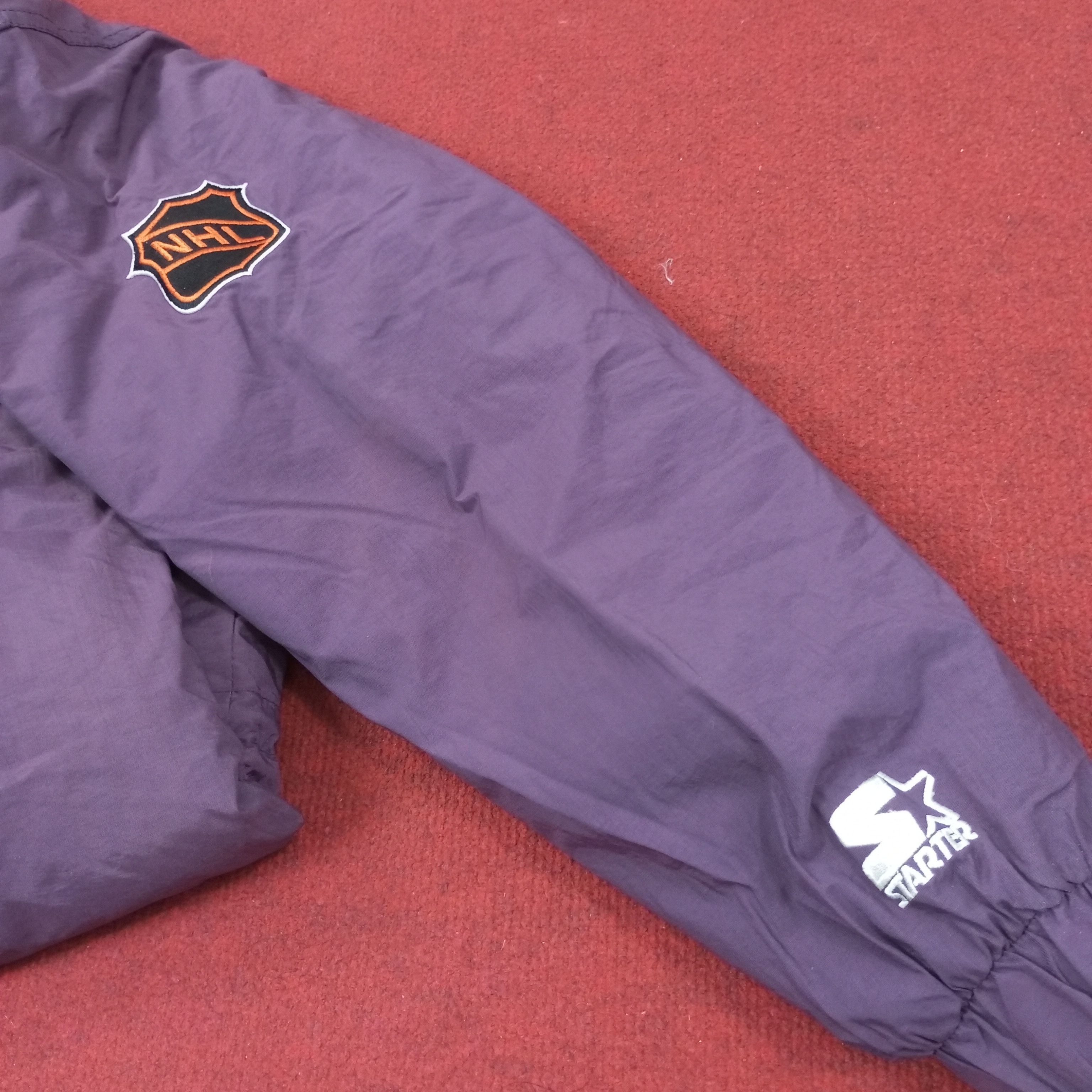 NHL Mighty Ducks Ice Hockey Team Starter Jacket c245n19 Size US XL / EU 56 / 4 - 5 Thumbnail