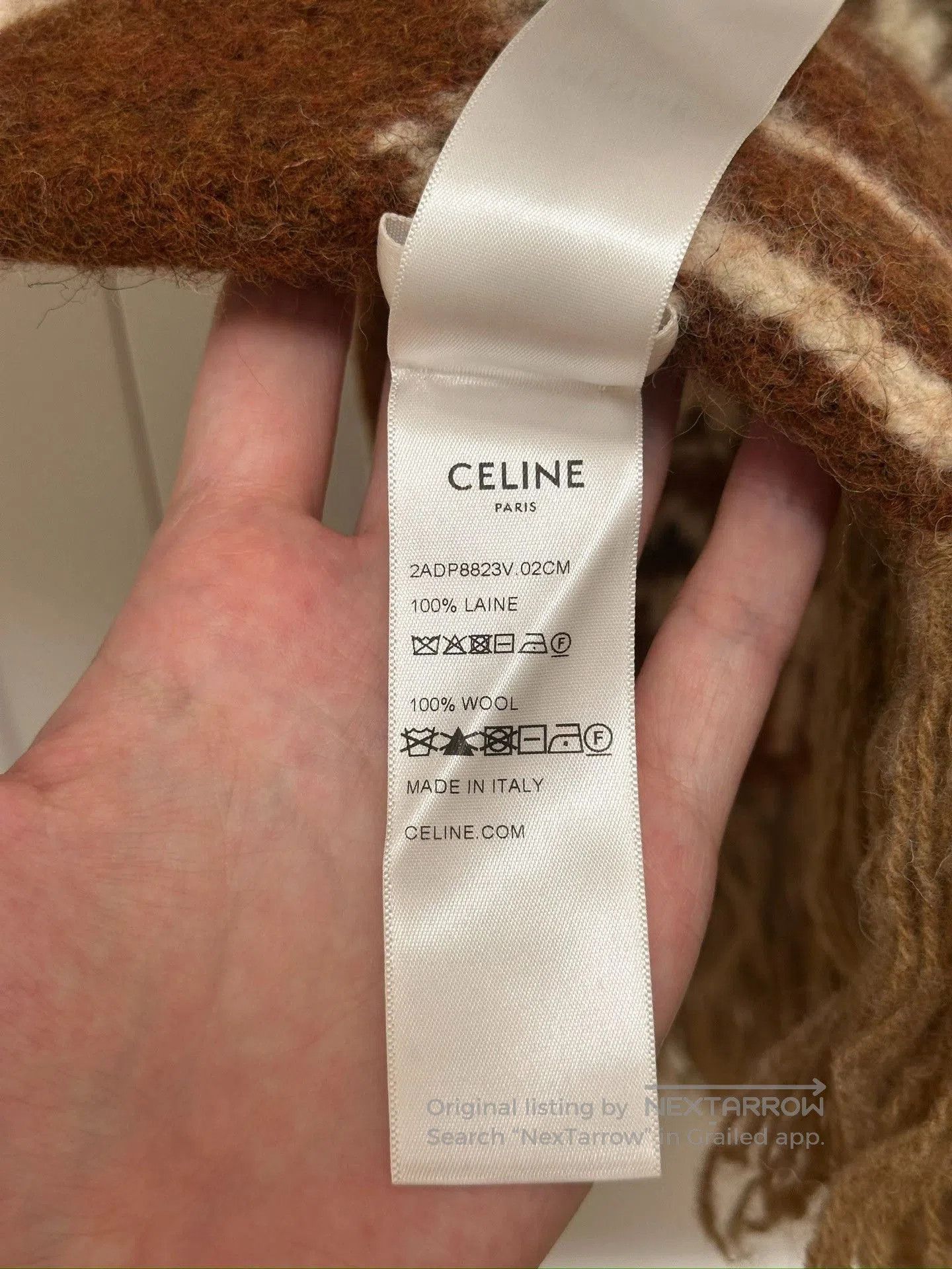 Other CELINE Brown Fair Isle Wool Fringe Scarf. Size ONE SIZE - 6 Thumbnail