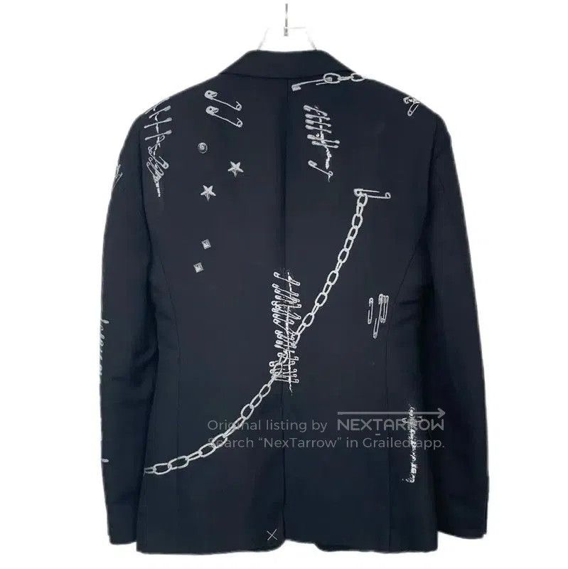 Alexander McQueen Alexander McQueen Black Wool Embellished Jacket . Size US S / EU 44-46 / 1 - 1 Thumbnail
